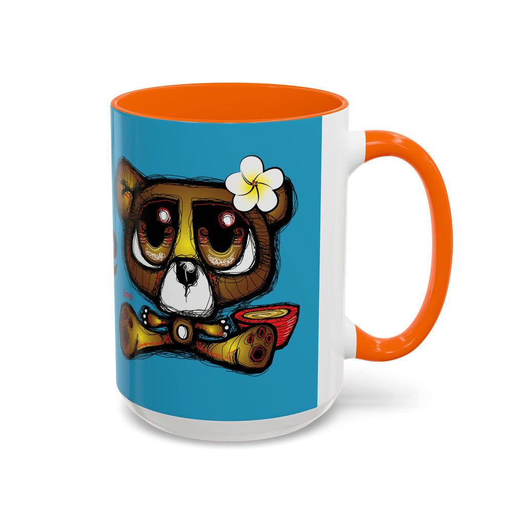 Tropical Bear Coffee Mug, Cute Bear Mug, Relaxing Coffee Cup, Gifts for Animal Lovers, Fun Decor, Summer Vibes