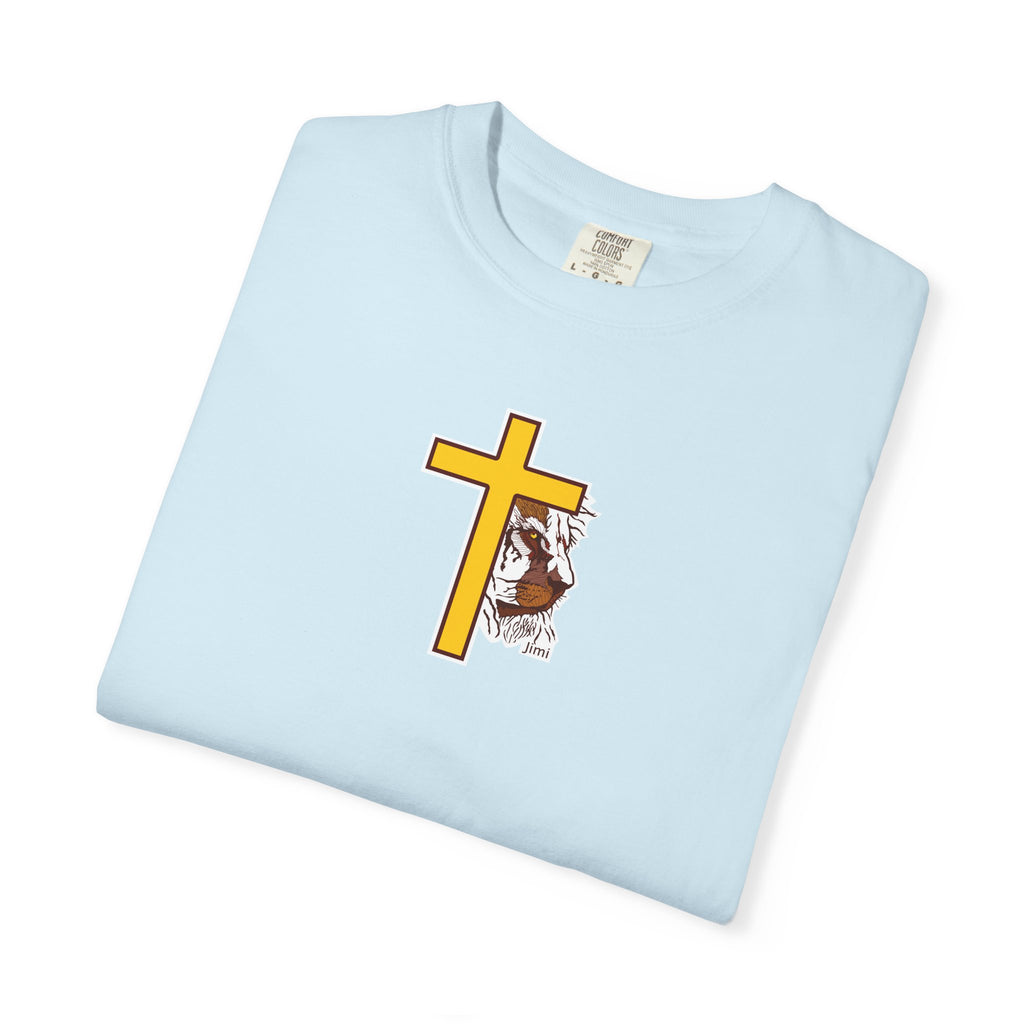 Lion Crown with Cross T-shirt | Religious Faith Graphic Tee