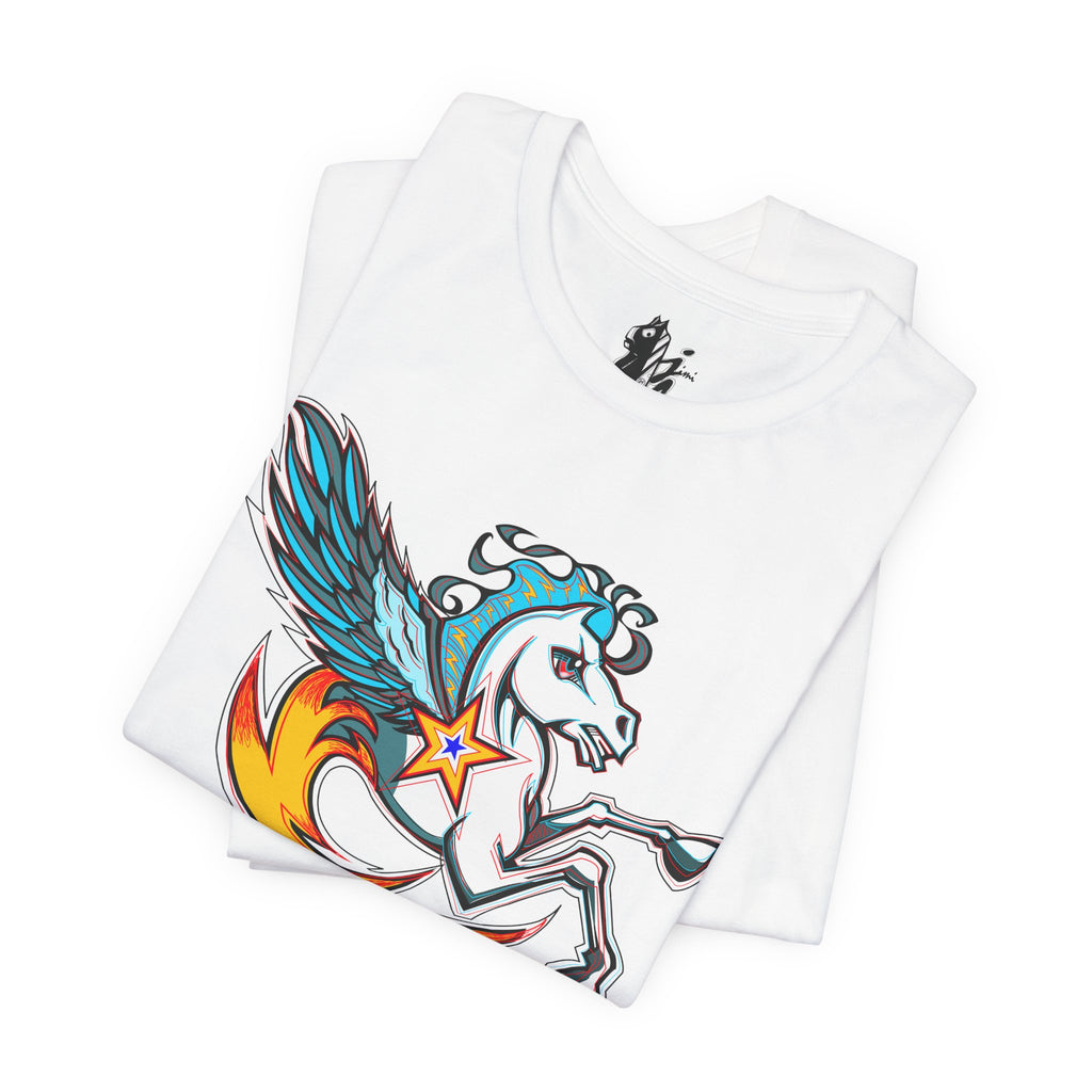 Pegasus Star Tee — Colorful Winged Unicorn Graphic T-Shirt