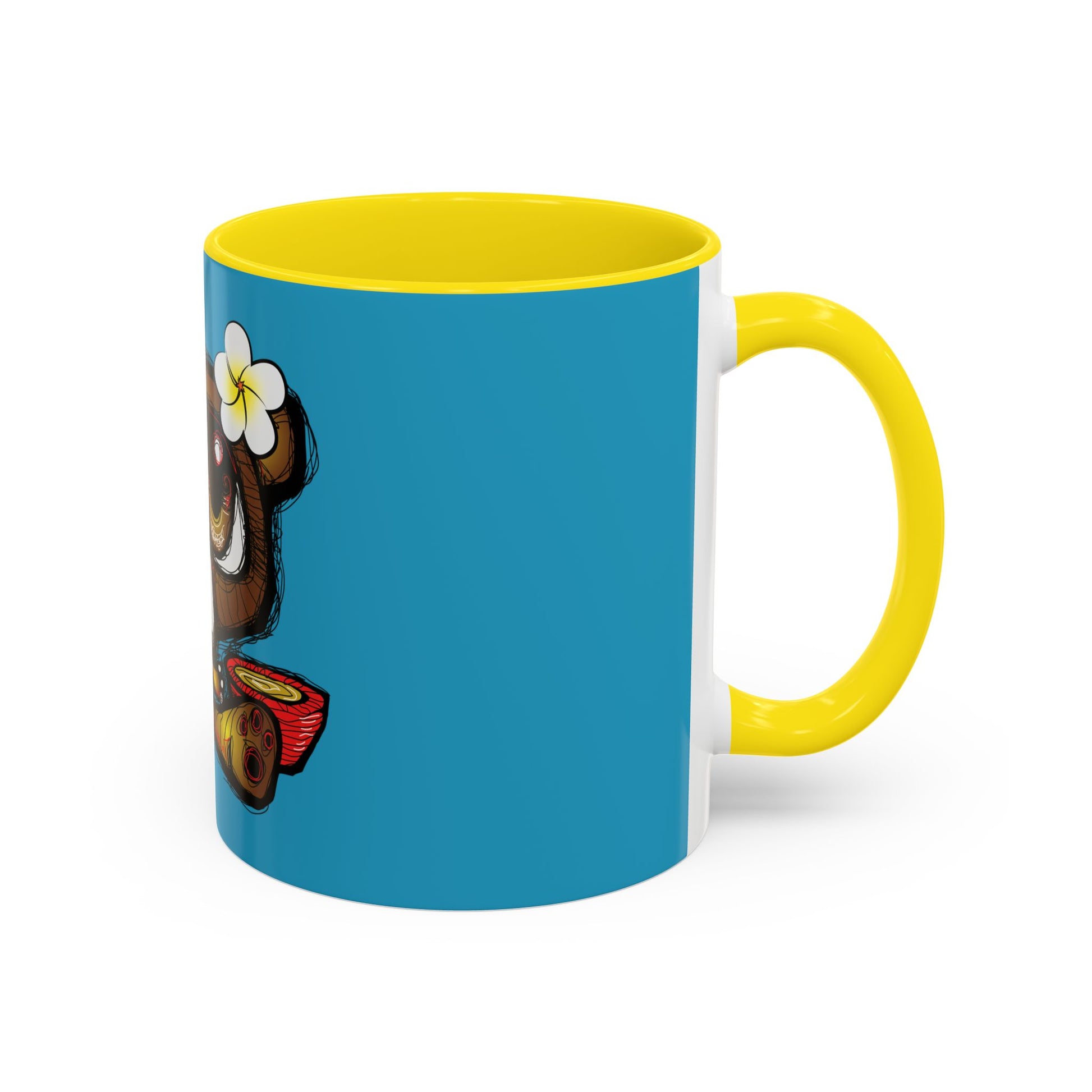 Tropical Bear Coffee Mug, Cute Bear Mug, Relaxing Coffee Cup, Gifts for Animal Lovers, Fun Decor, Summer Vibes