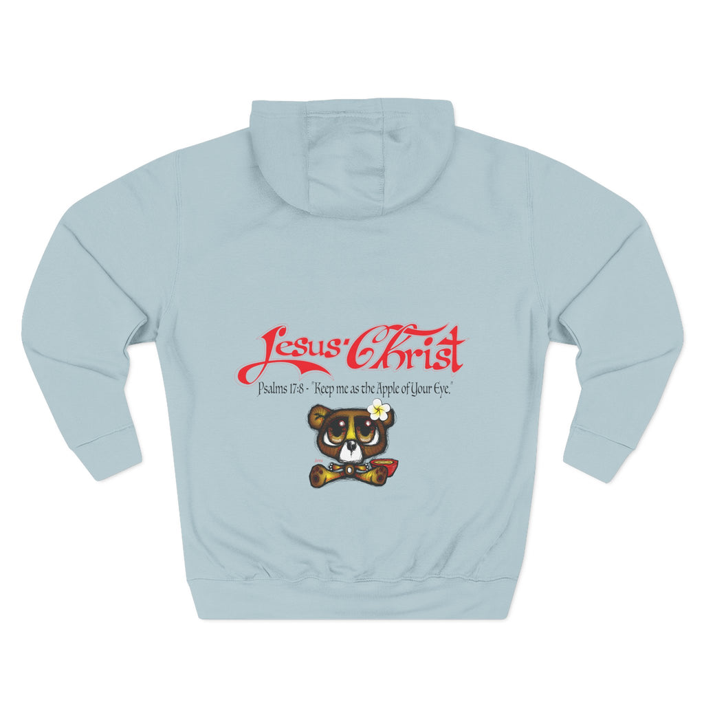 Christian Bear Hoodie – "Jesus Christ" Psalm 23 Inspirational Fleece Pullover