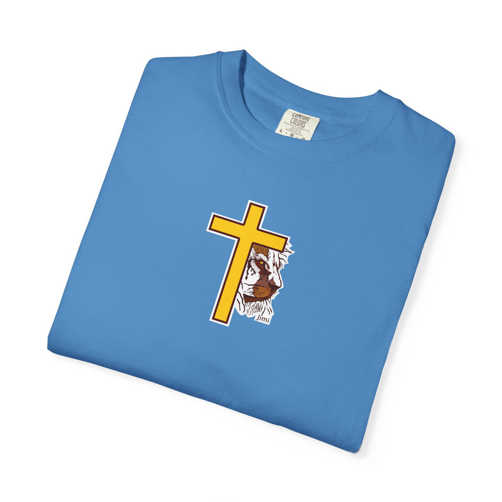 Lion Crown with Cross T-shirt | Religious Faith Graphic Tee