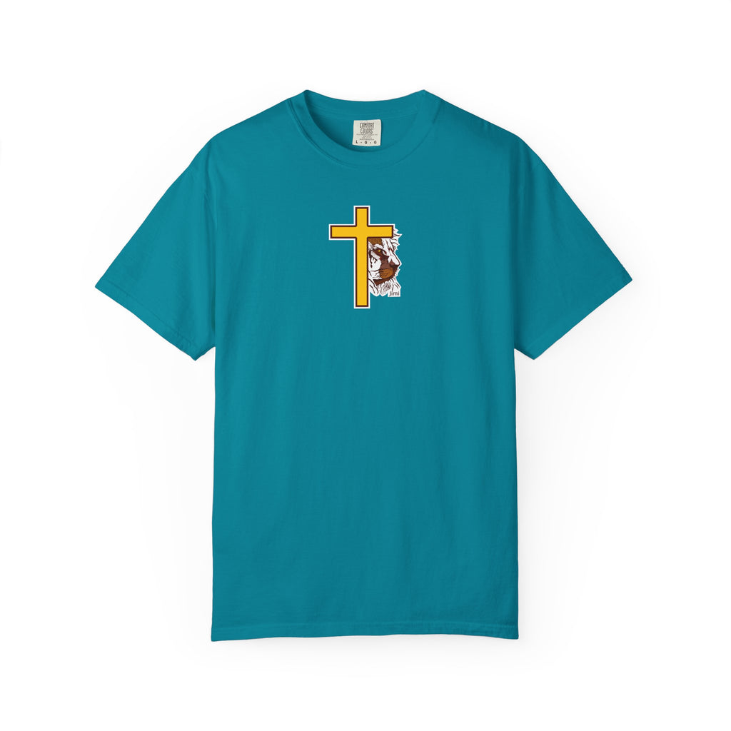 Lion Crown with Cross T-shirt | Religious Faith Graphic Tee