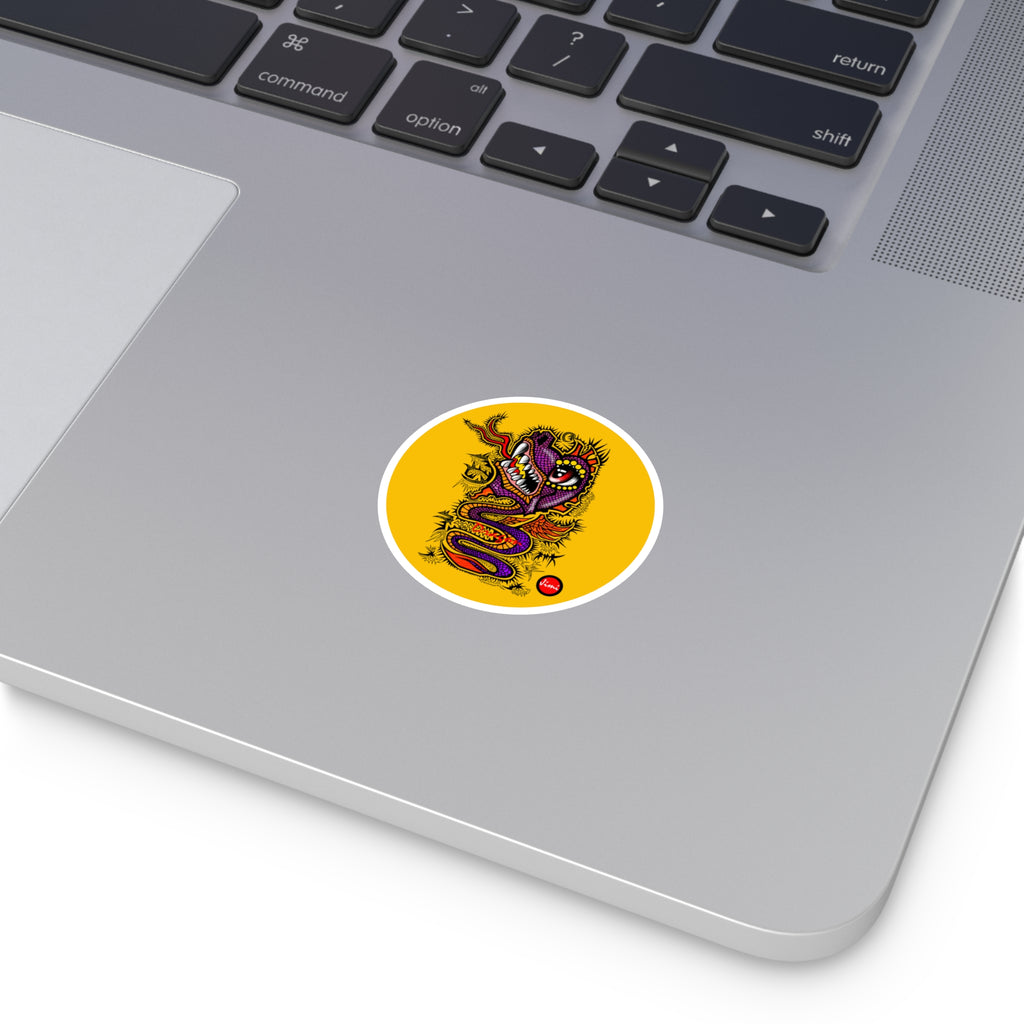 Vibrant Dragon Stickers, Colorful Art for Laptops, Water Bottles, Journals, Party Favors, Gift Wrapping