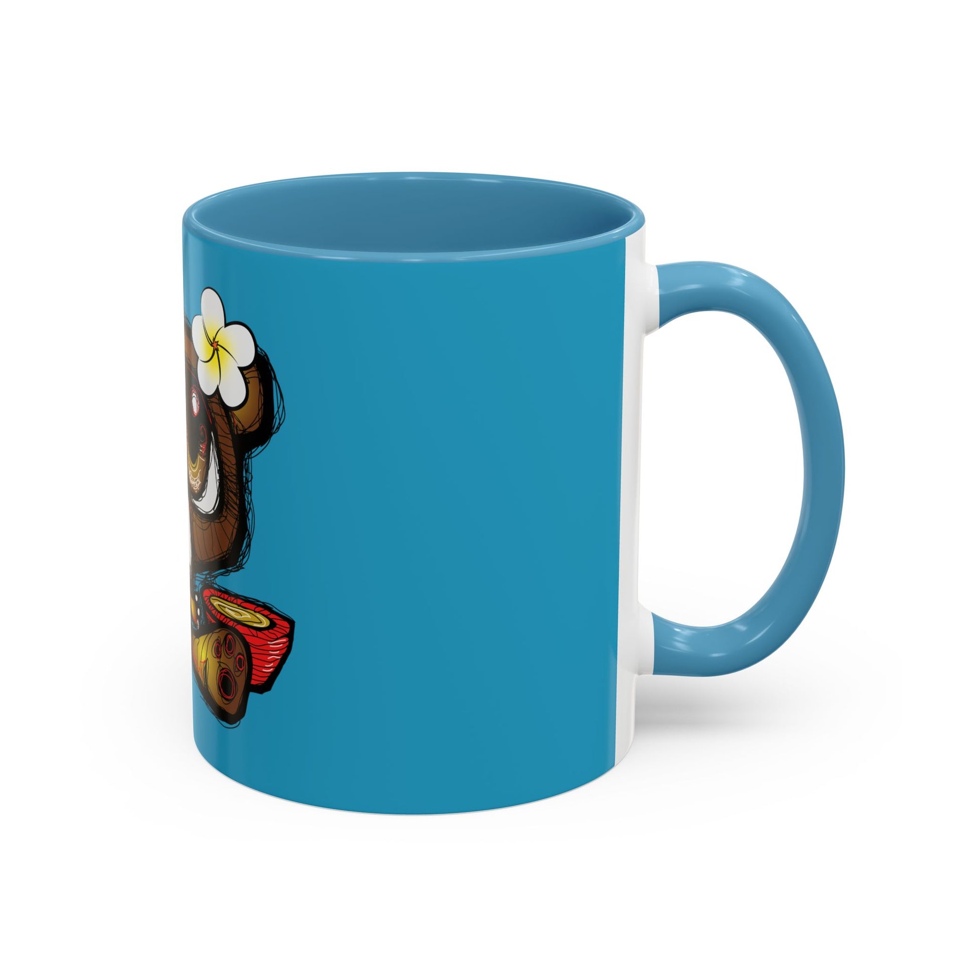 Tropical Bear Coffee Mug, Cute Bear Mug, Relaxing Coffee Cup, Gifts for Animal Lovers, Fun Decor, Summer Vibes