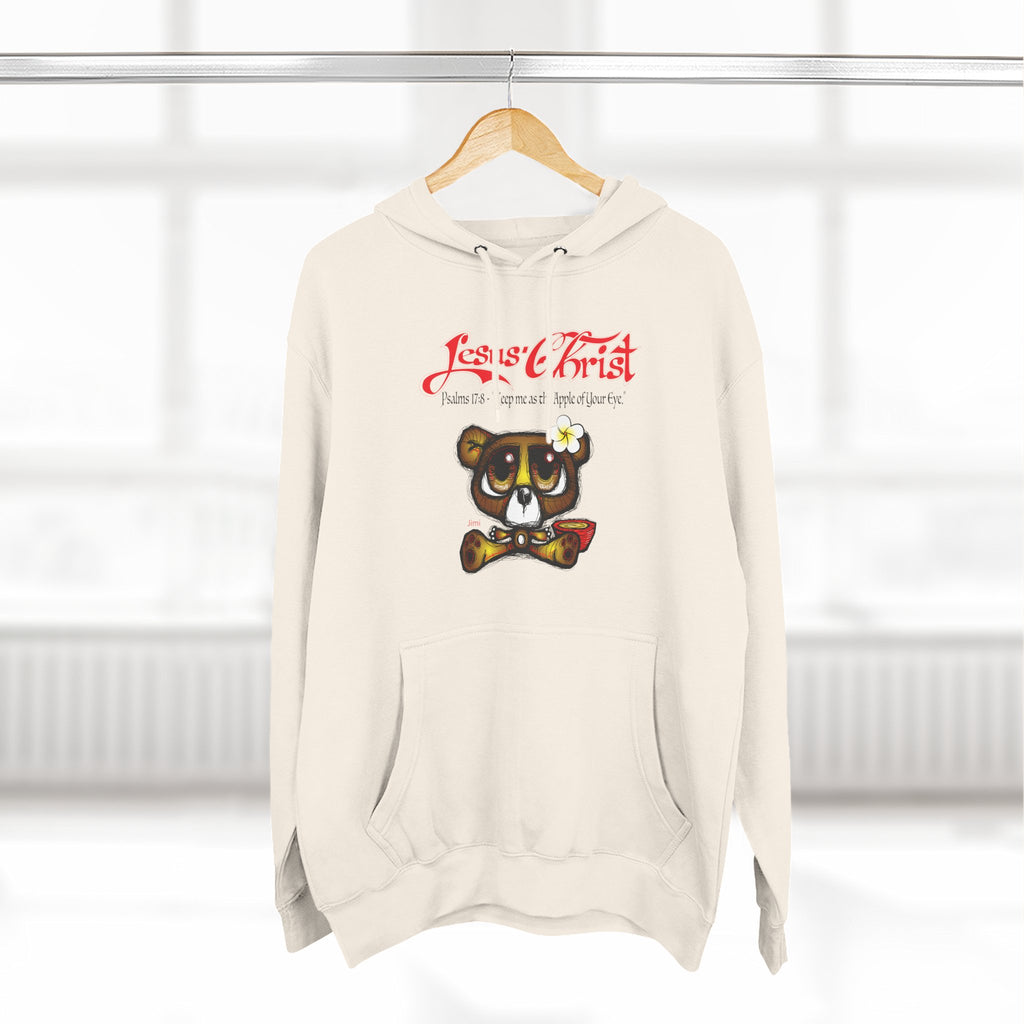 Christian Bear Hoodie – "Jesus Christ" Psalm 23 Inspirational Fleece Pullover