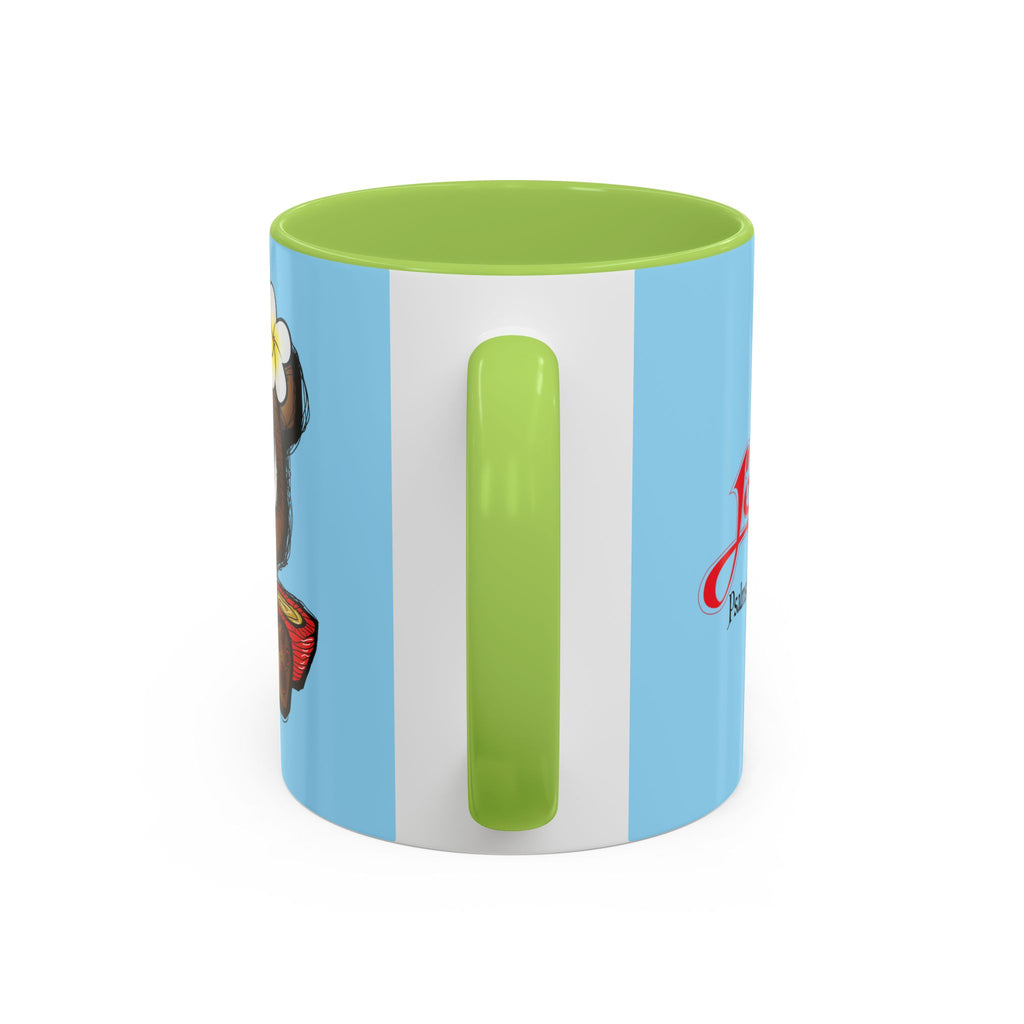 Coffee Mug — Cute Teddy Bear with Ukulele & 'Christ' Script Accent (11/15oz)