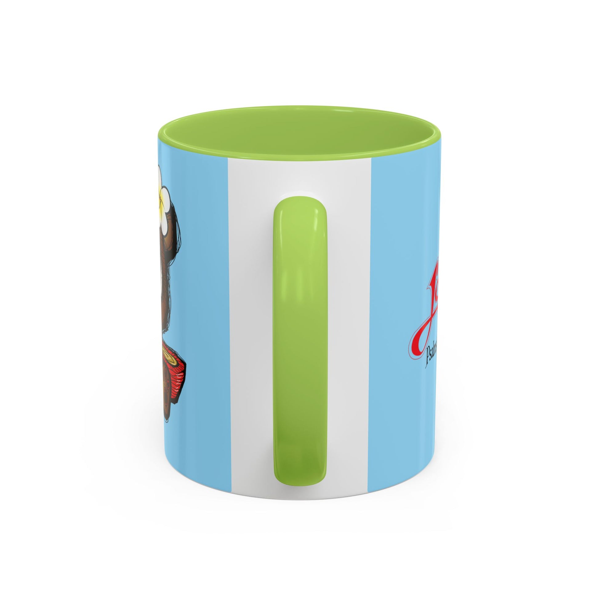 Coffee Mug — Cute Teddy Bear with Ukulele & 'Christ' Script Accent (11/15oz)