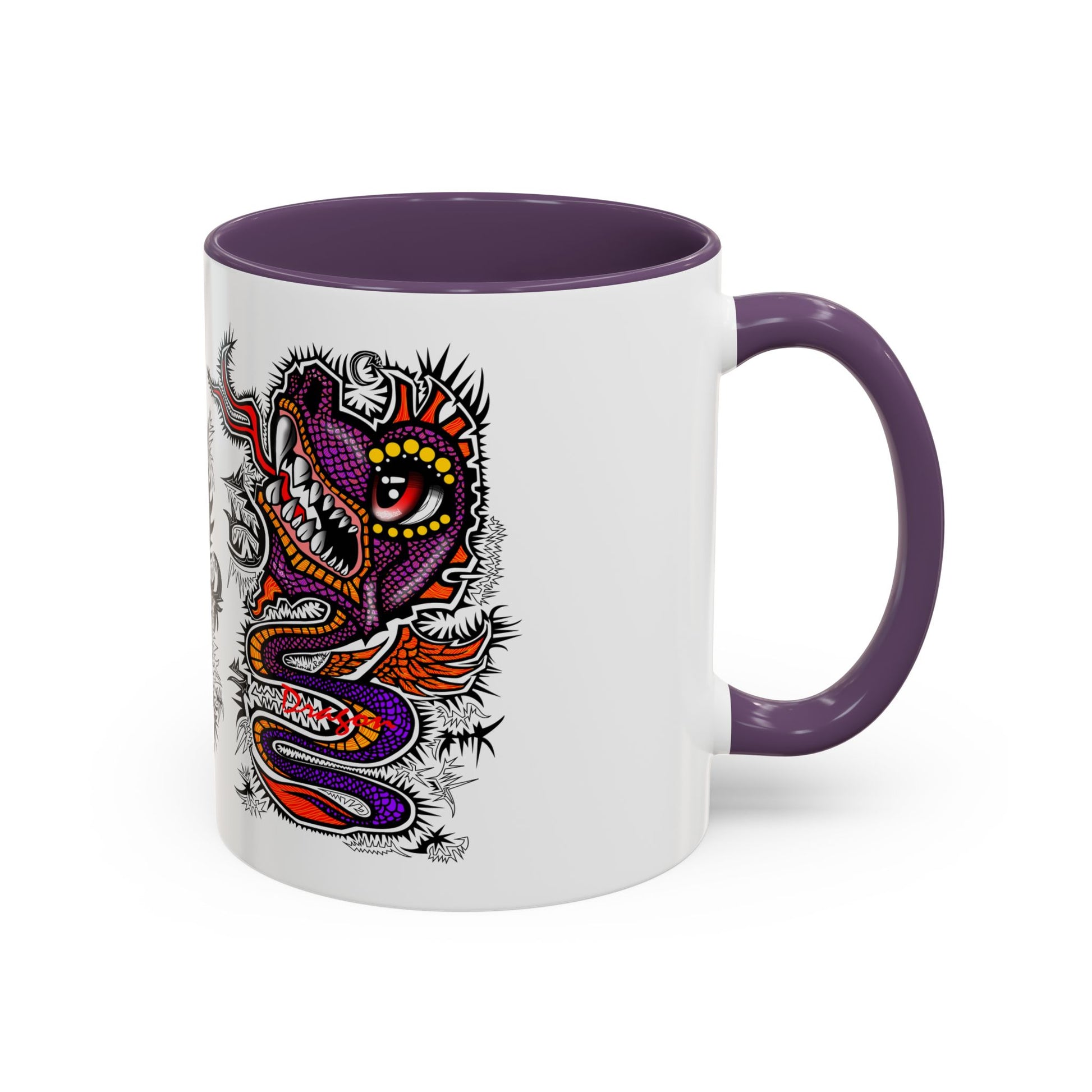 Vibrant Mythical Creatures Coffee Mug - Artistic Accent, Gift for Coffee Lovers, Colorful Design for Home Decor, Unique Present