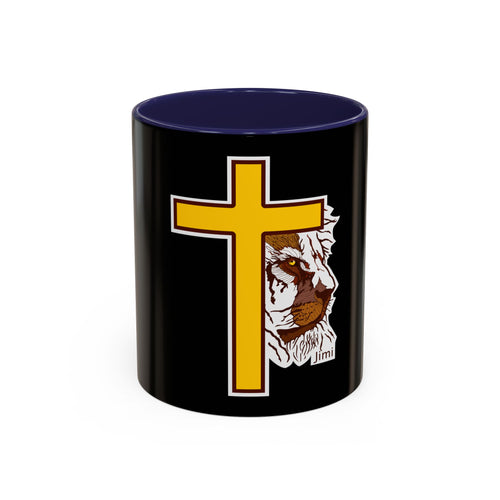 Christian Cross Coffee Mug with Jesus's Crown — Faith Gift 11/15oz