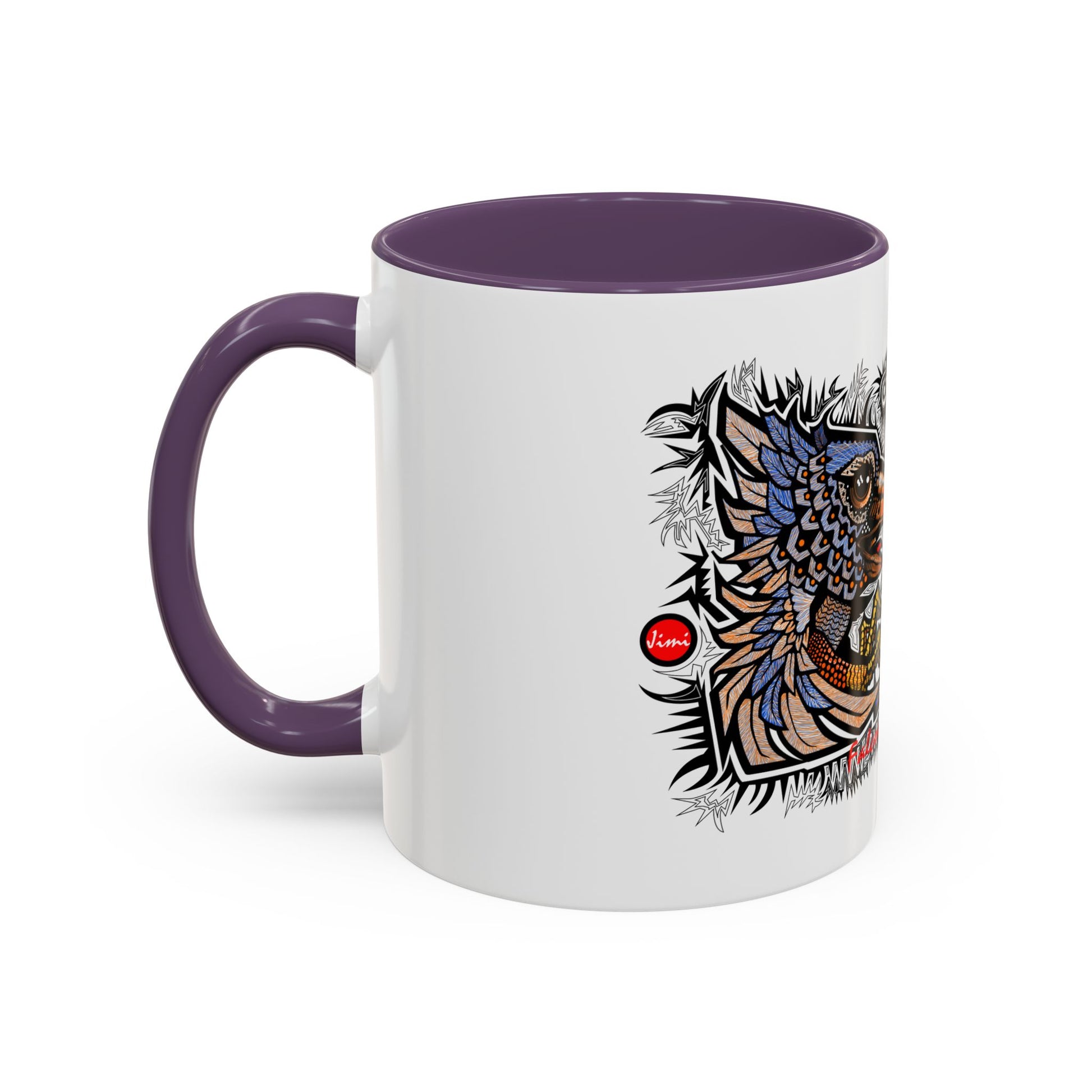 Vibrant Mythical Creatures Coffee Mug - Artistic Accent, Gift for Coffee Lovers, Colorful Design for Home Decor, Unique Present