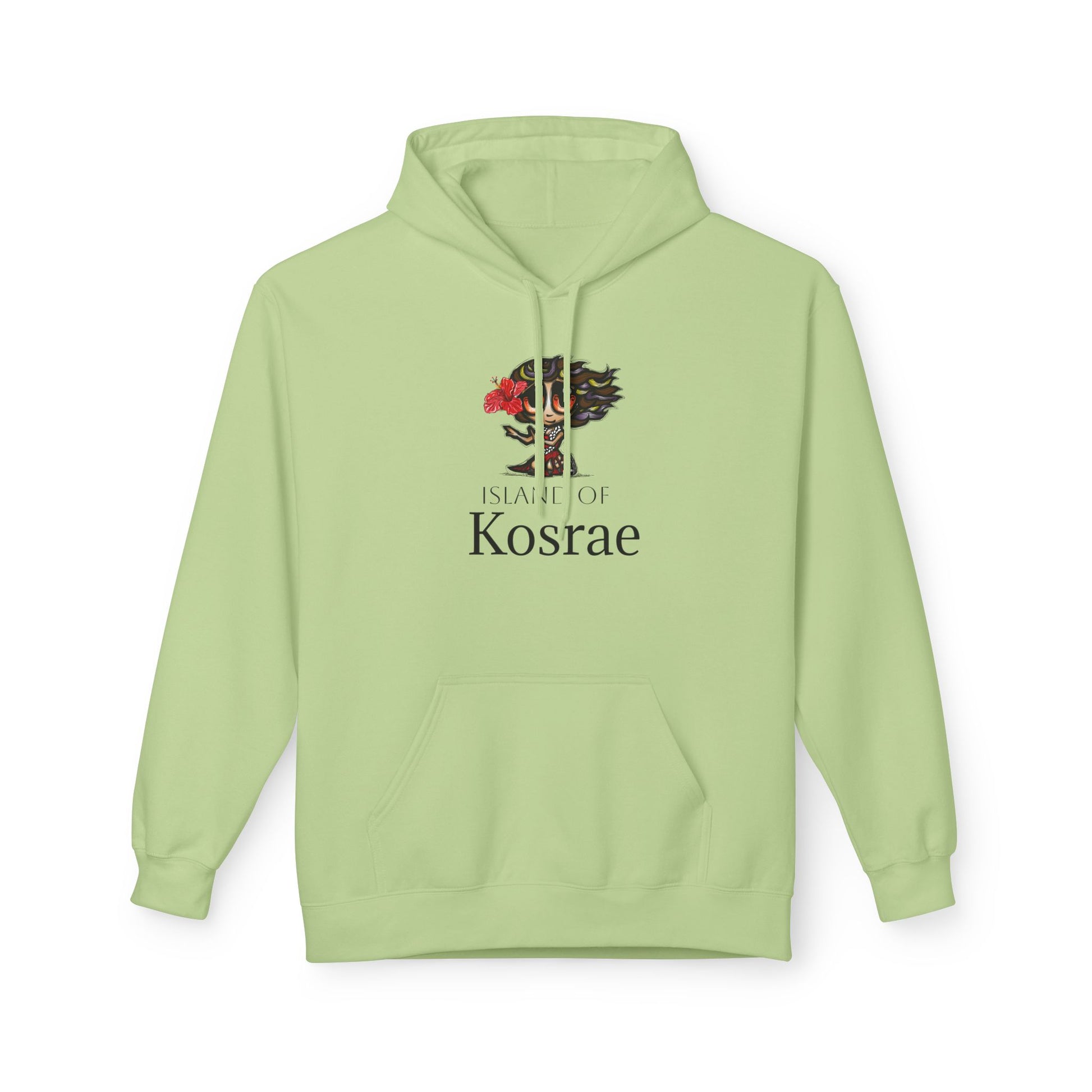 Kosrae Island Hoodie — Tropical Floral Island Graphic Sweatshirt