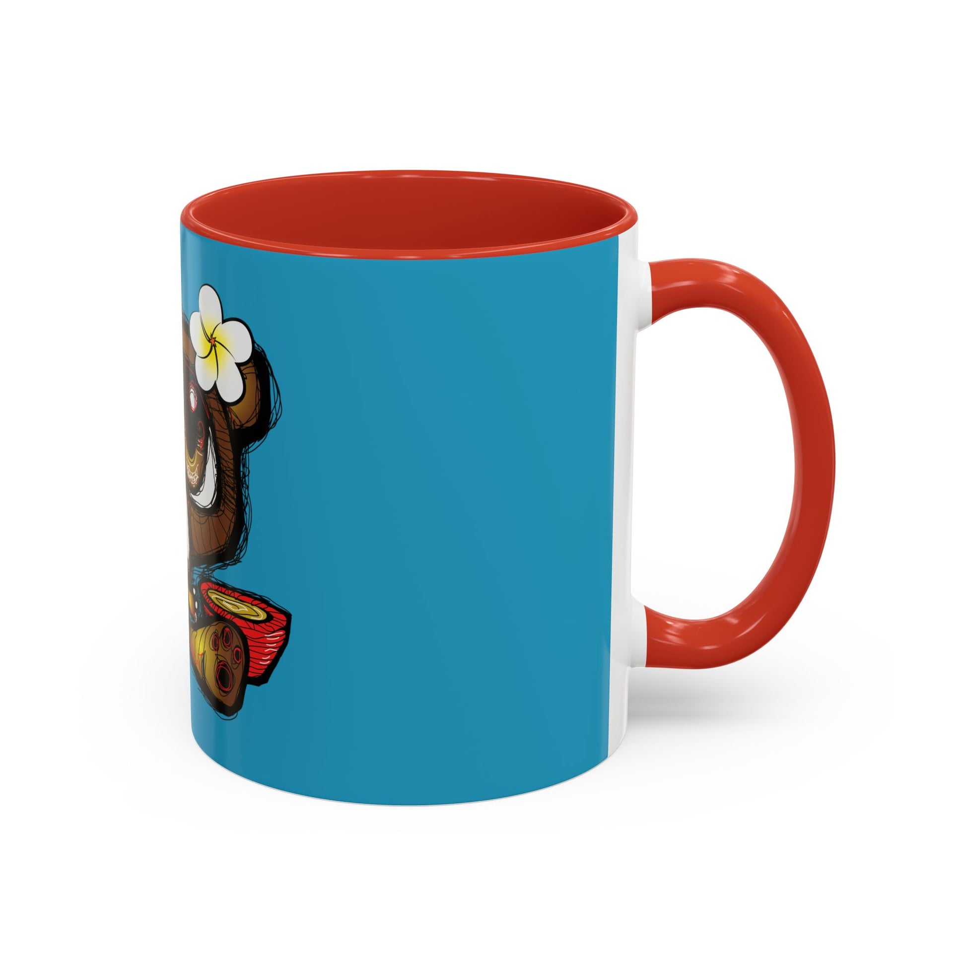 Tropical Bear Coffee Mug, Cute Bear Mug, Relaxing Coffee Cup, Gifts for Animal Lovers, Fun Decor, Summer Vibes