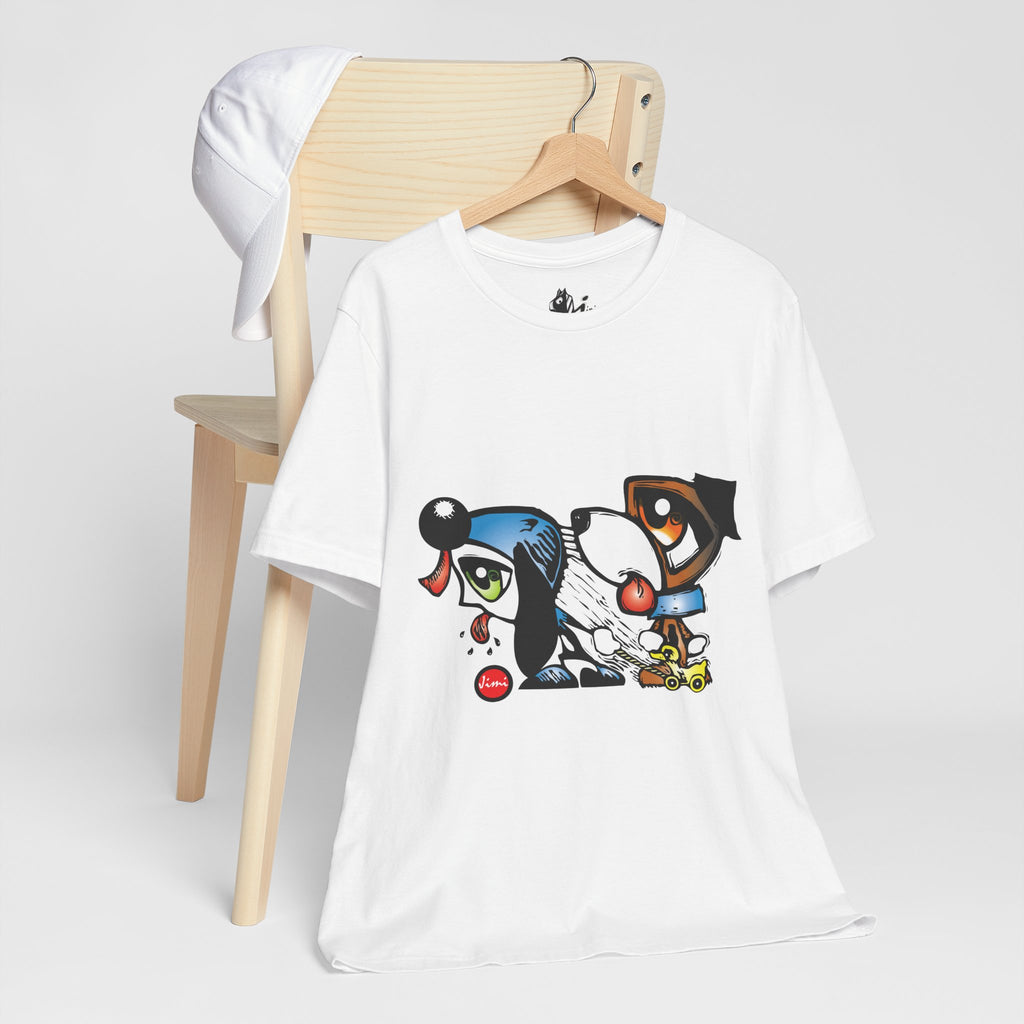 Pet Lovers' Graphic Tee, Fun Dog Design, Unisex Short Sleeve Shirt, Casual Wear, Animal Gift, Birthday Present, Dog Owner Apparel