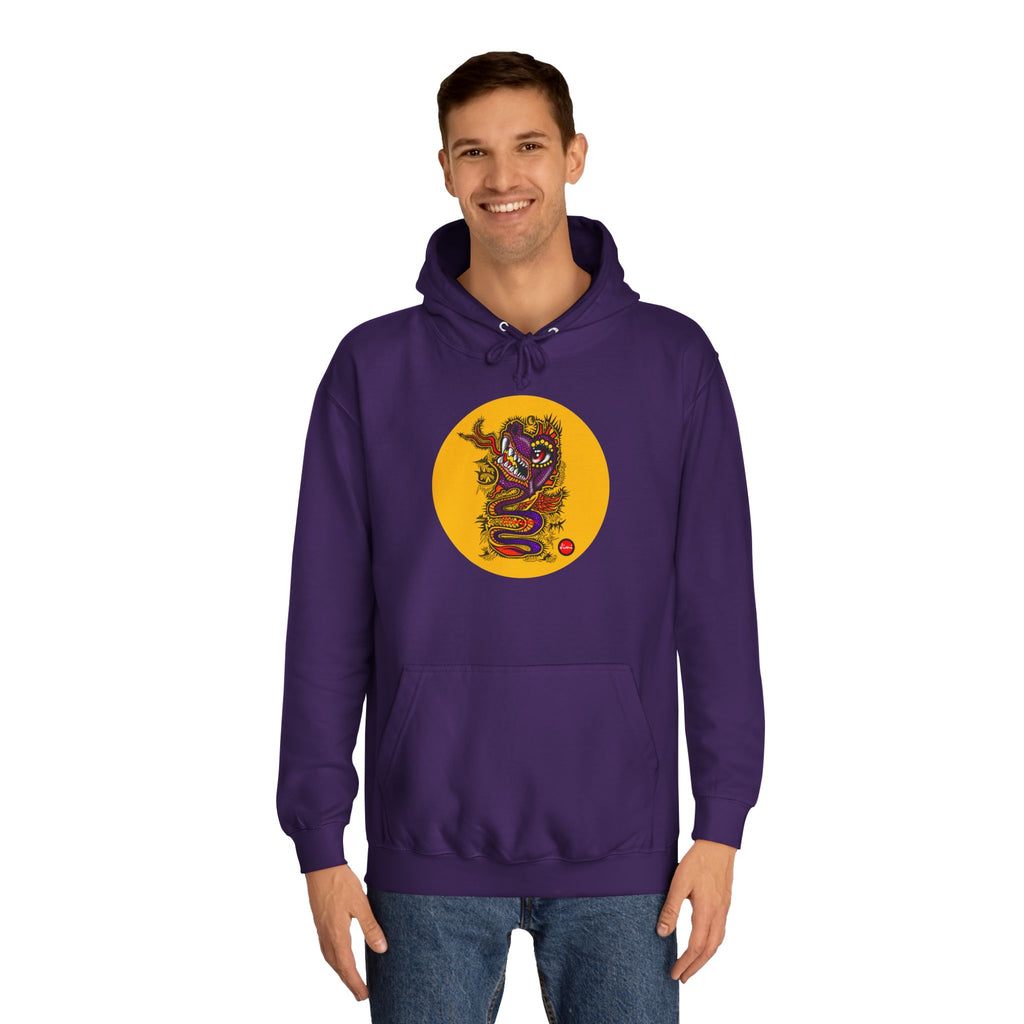 Vibrant Graphic College Hoodie, Unisex Sweatshirt, Casual College Apparel, Perfect for Students and Alumni, Comfortable Everyday Wear