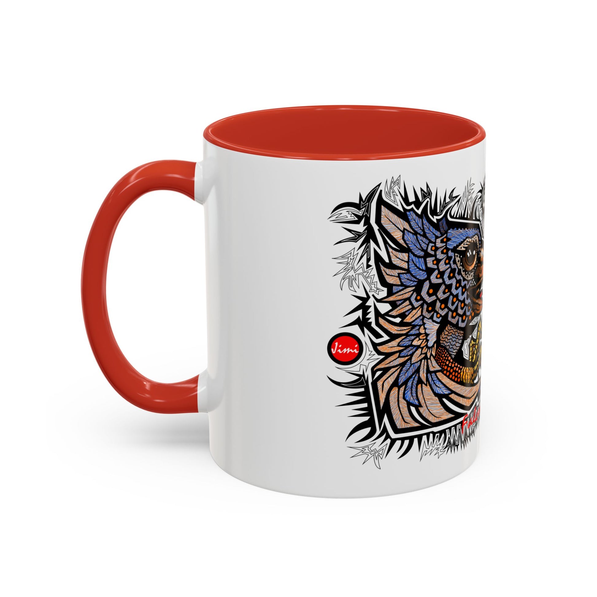 Vibrant Mythical Creatures Coffee Mug - Artistic Accent, Gift for Coffee Lovers, Colorful Design for Home Decor, Unique Present
