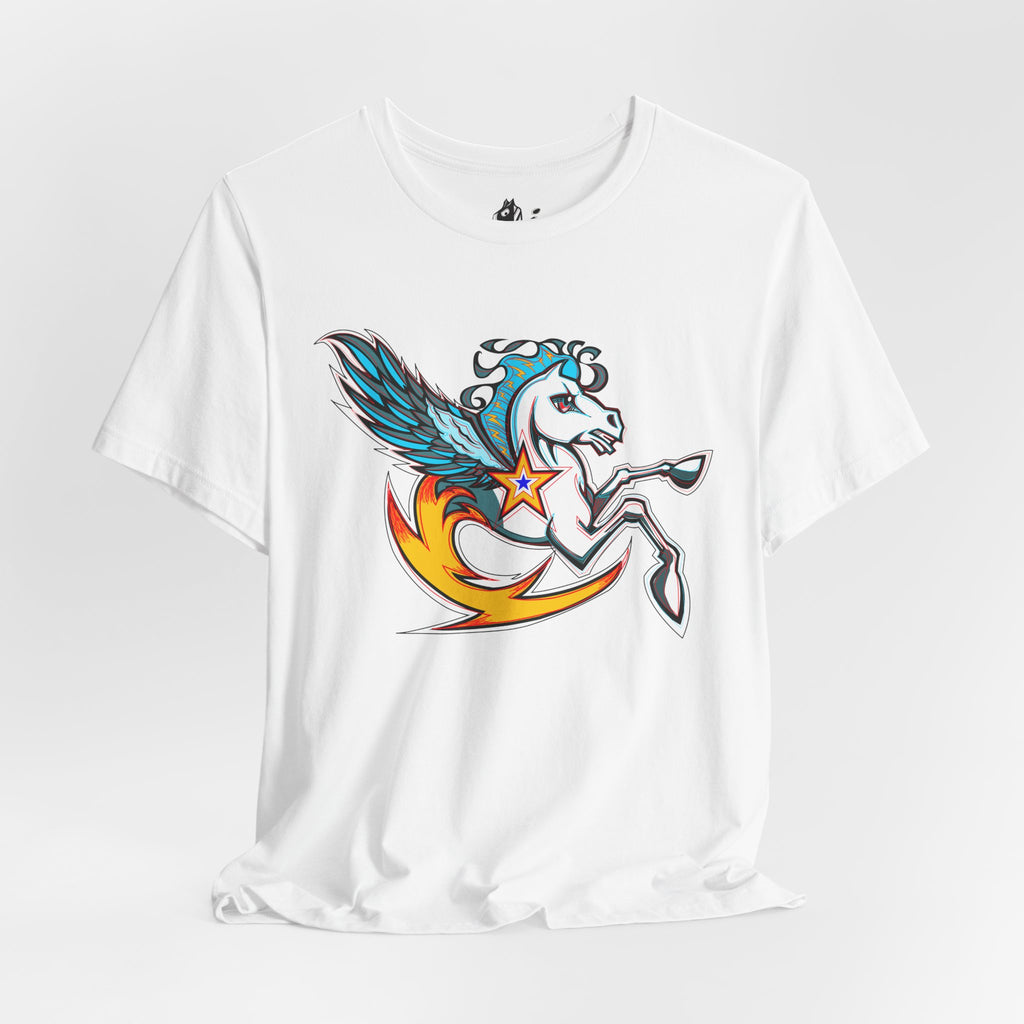 Pegasus Star Tee — Colorful Winged Unicorn Graphic T-Shirt