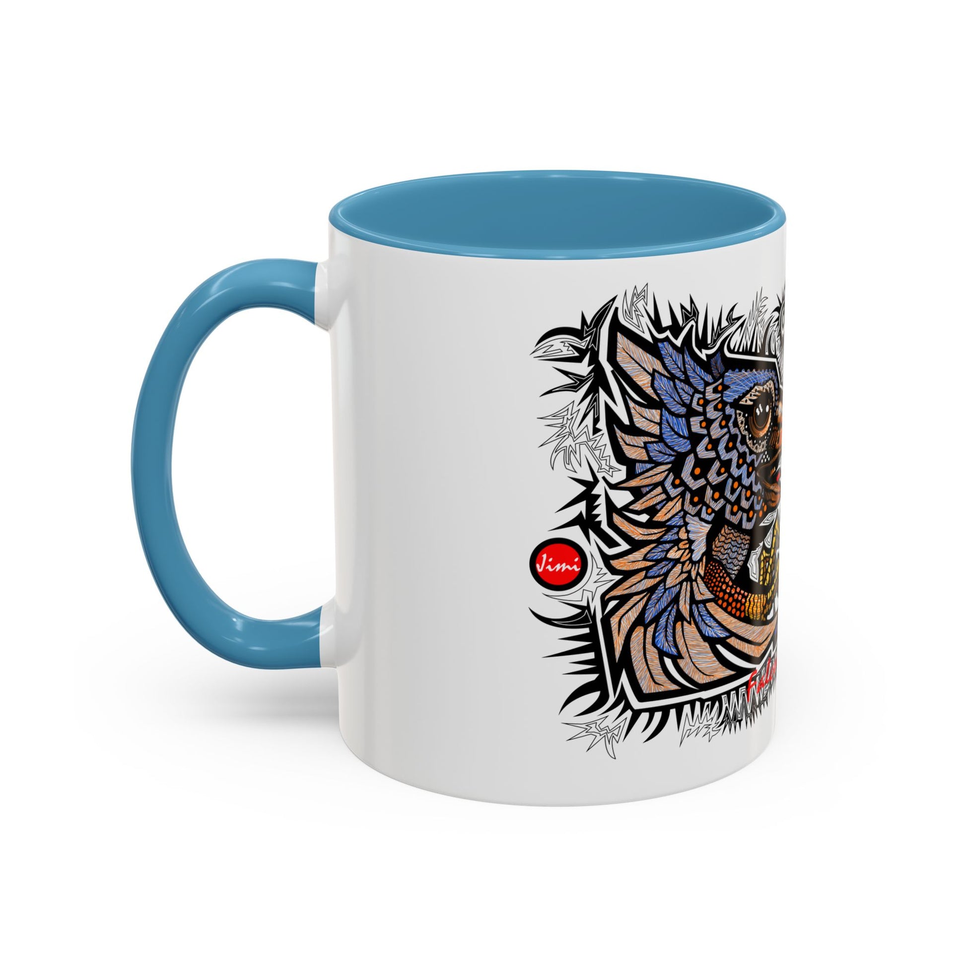 Vibrant Mythical Creatures Coffee Mug - Artistic Accent, Gift for Coffee Lovers, Colorful Design for Home Decor, Unique Present