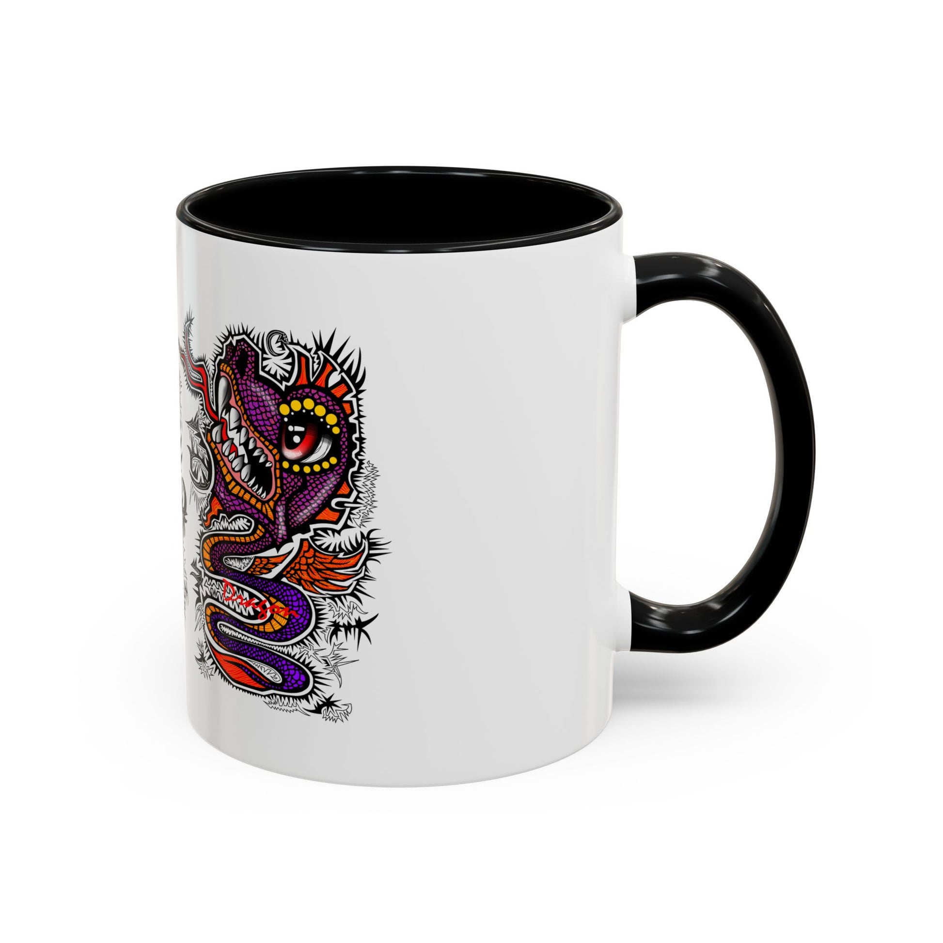 Vibrant Mythical Creatures Coffee Mug - Artistic Accent, Gift for Coffee Lovers, Colorful Design for Home Decor, Unique Present