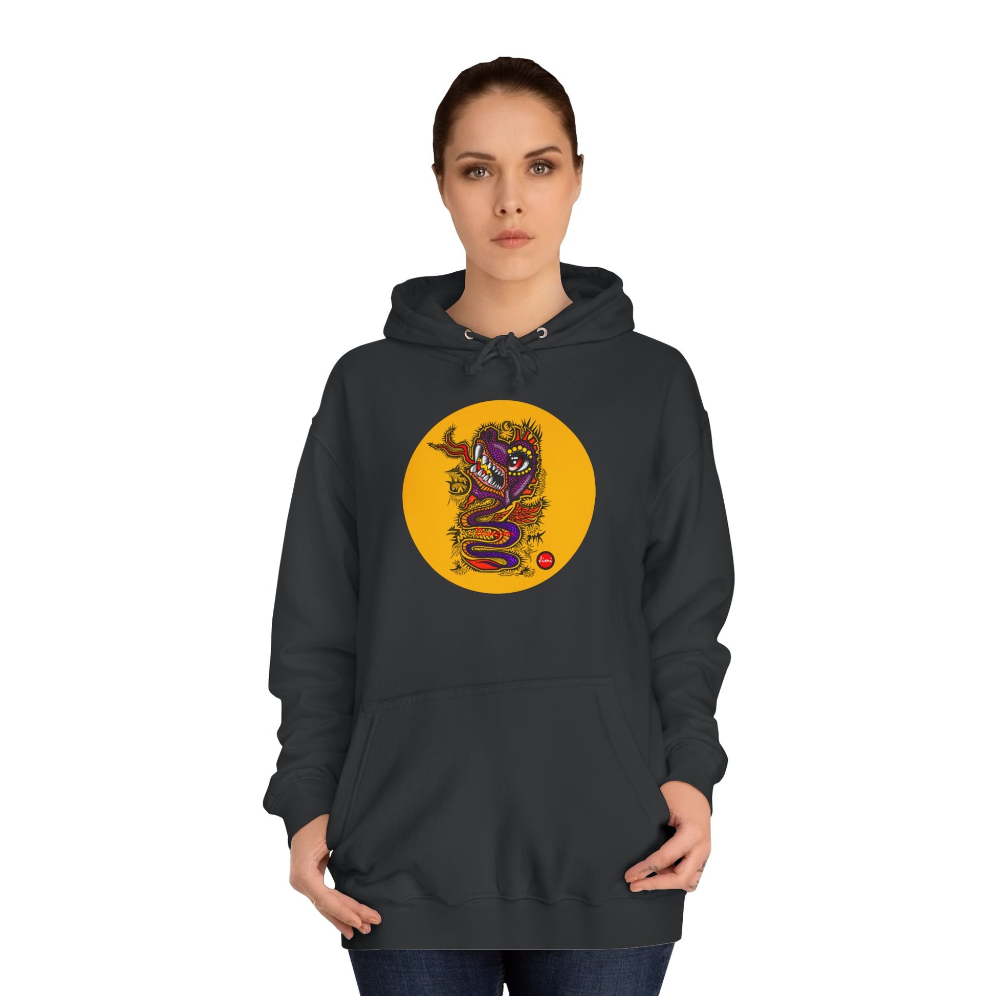 Vibrant Graphic College Hoodie, Unisex Sweatshirt, Casual College Apparel, Perfect for Students and Alumni, Comfortable Everyday Wear