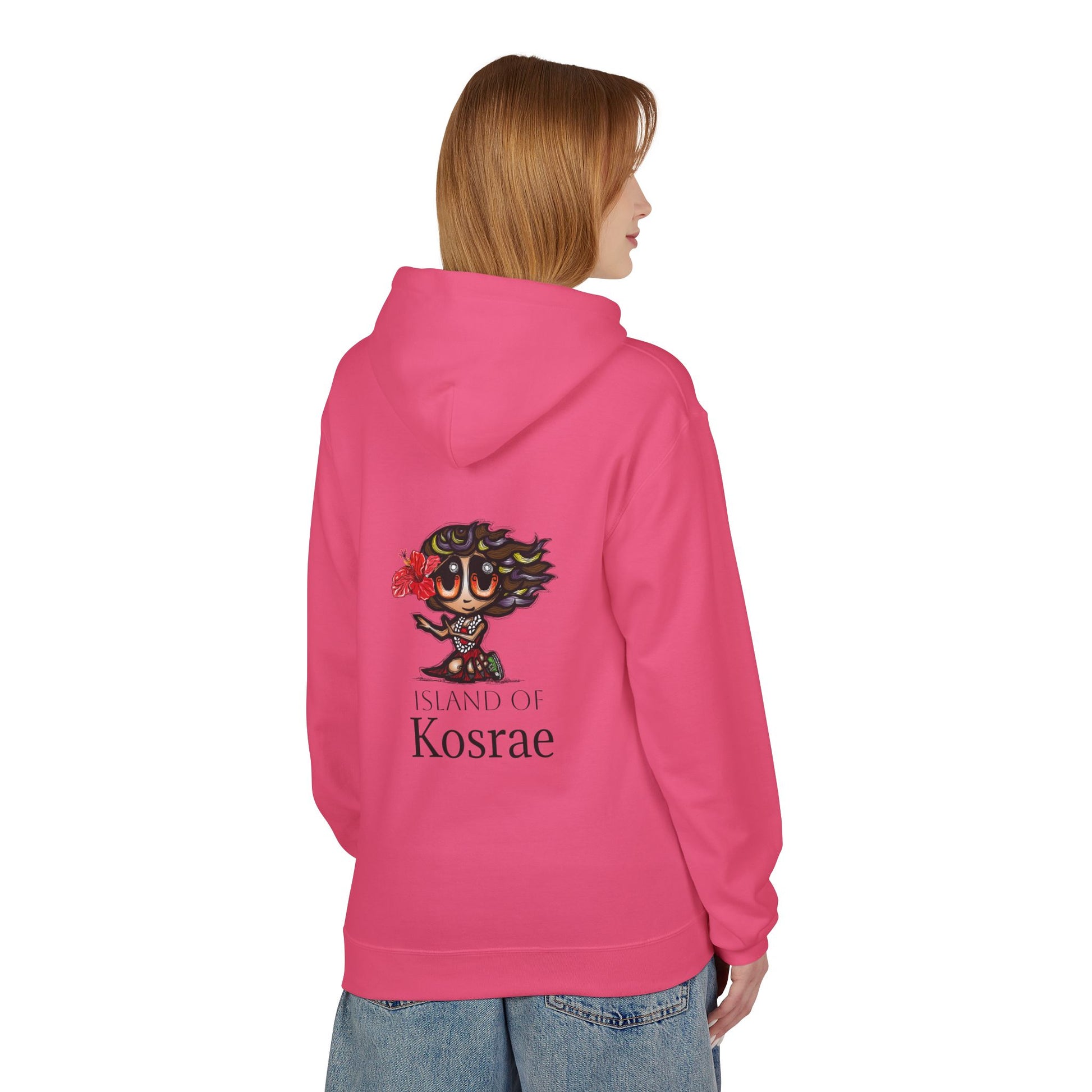 Kosrae Island Hoodie — Tropical Floral Island Graphic Sweatshirt