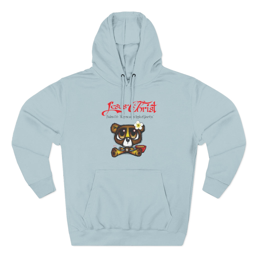 Christian Bear Hoodie – "Jesus Christ" Psalm 23 Inspirational Fleece Pullover