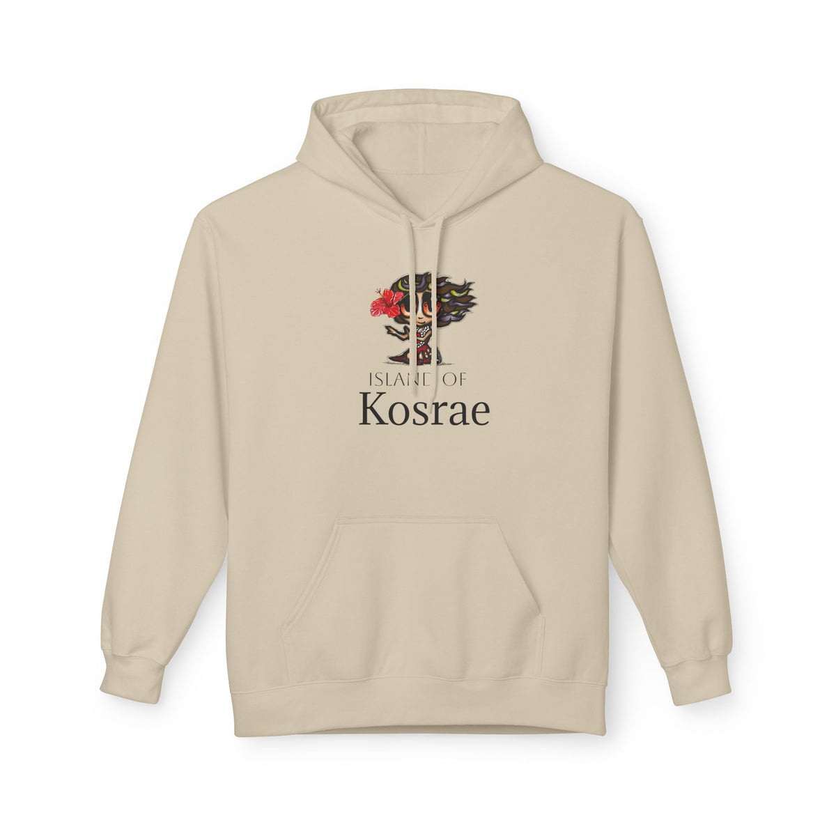Kosrae Island Hoodie — Tropical Floral Island Graphic Sweatshirt
