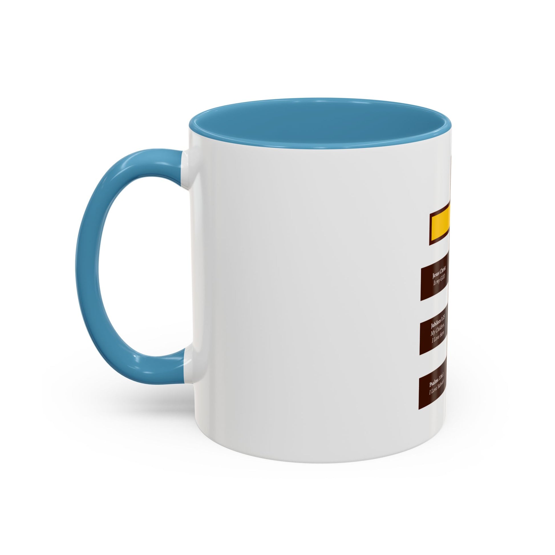 Christian Cross & Lion Accent Coffee Mug — Inspirational Scripture Design (11/15oz)