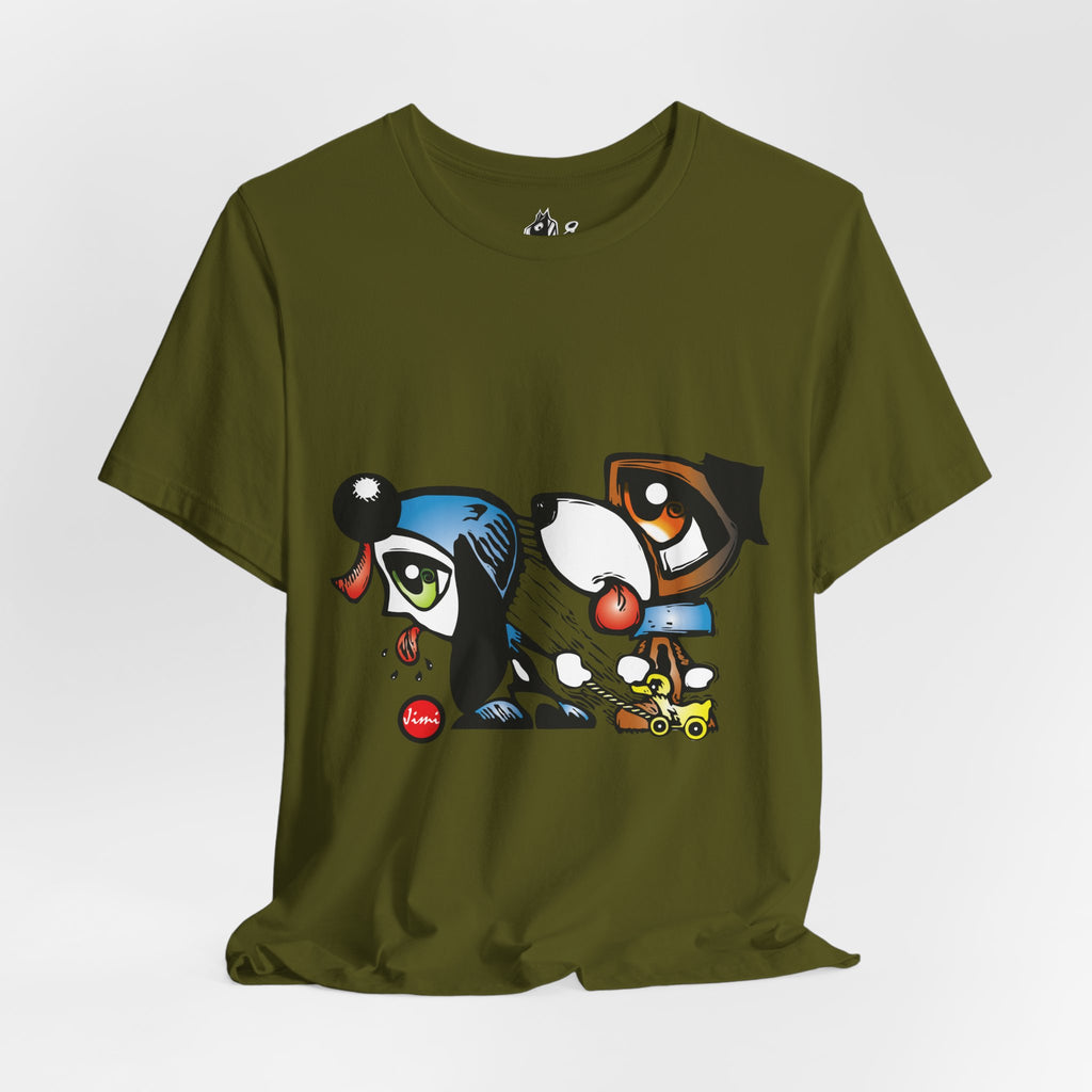 Pet Lovers' Graphic Tee, Fun Dog Design, Unisex Short Sleeve Shirt, Casual Wear, Animal Gift, Birthday Present, Dog Owner Apparel