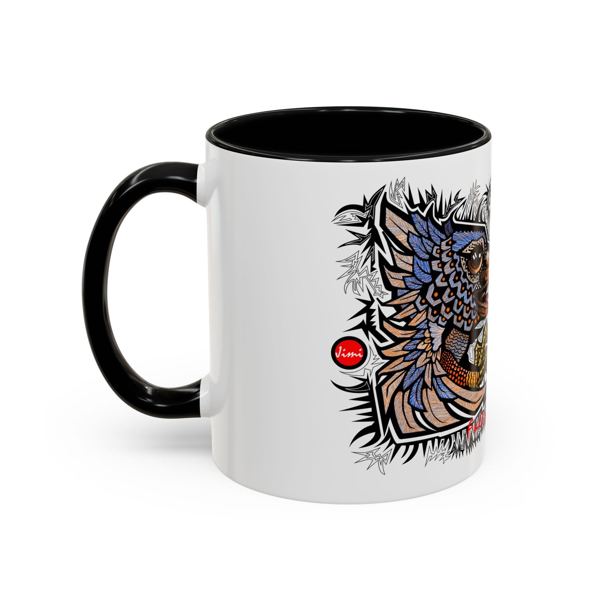 Vibrant Mythical Creatures Coffee Mug - Artistic Accent, Gift for Coffee Lovers, Colorful Design for Home Decor, Unique Present