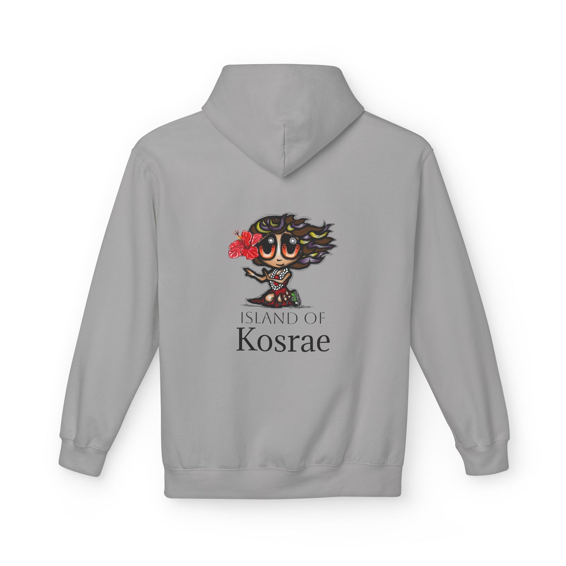 Kosrae Island Hoodie — Tropical Floral Island Graphic Sweatshirt