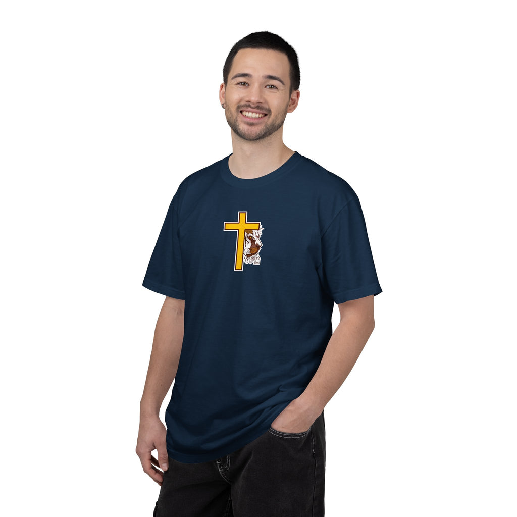 Lion Crown with Cross T-shirt | Religious Faith Graphic Tee