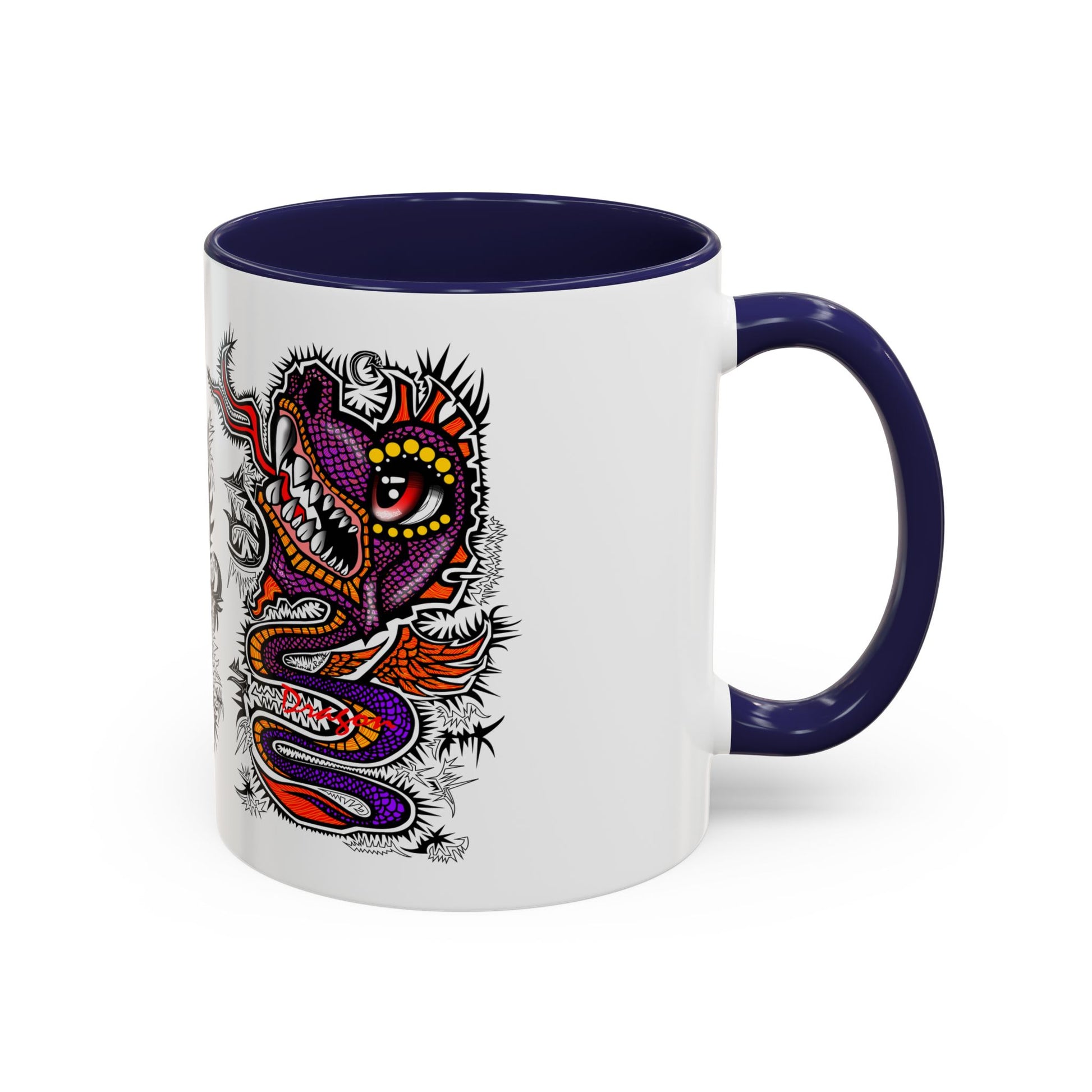Vibrant Mythical Creatures Coffee Mug - Artistic Accent, Gift for Coffee Lovers, Colorful Design for Home Decor, Unique Present