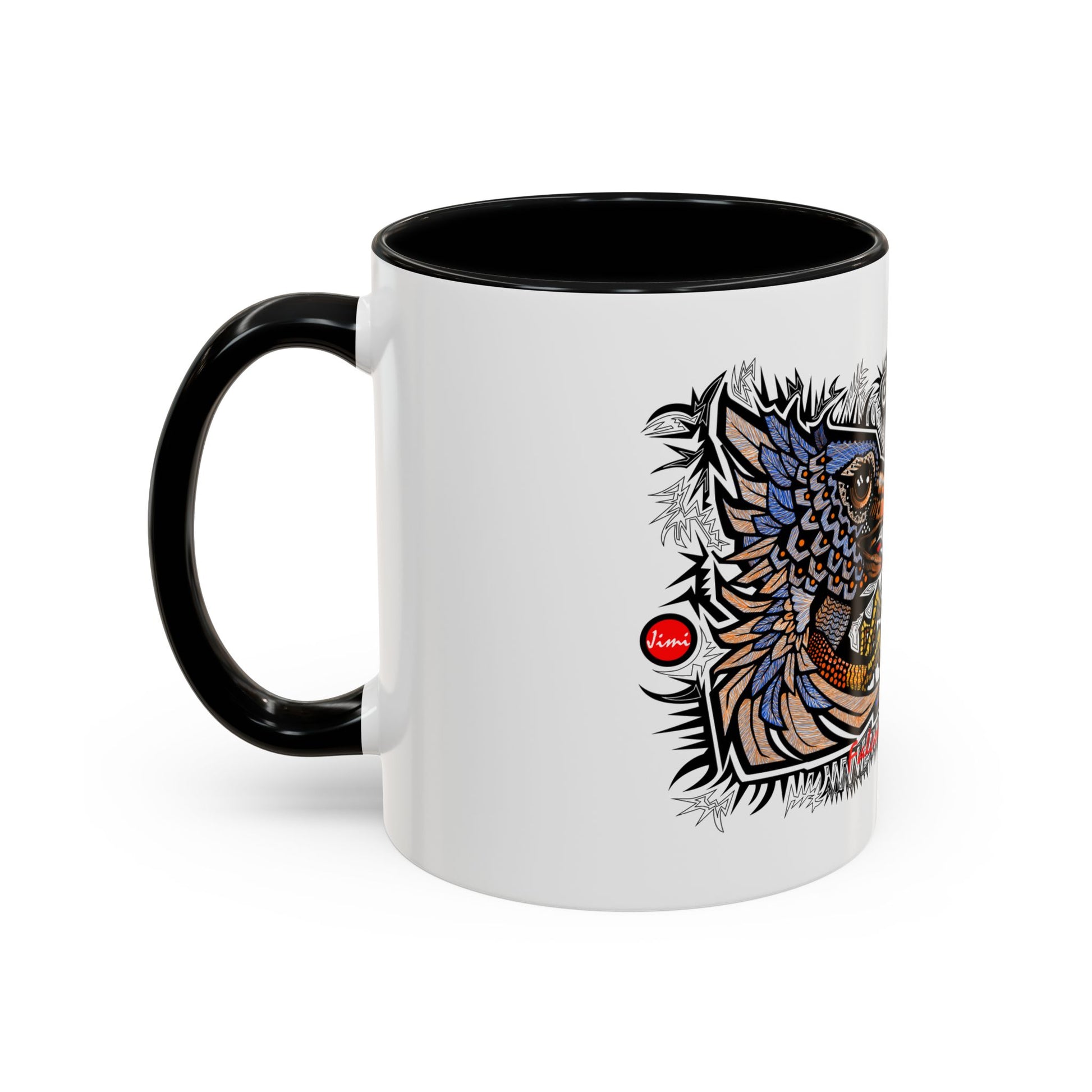 Vibrant Mythical Creatures Coffee Mug - Artistic Accent, Gift for Coffee Lovers, Colorful Design for Home Decor, Unique Present