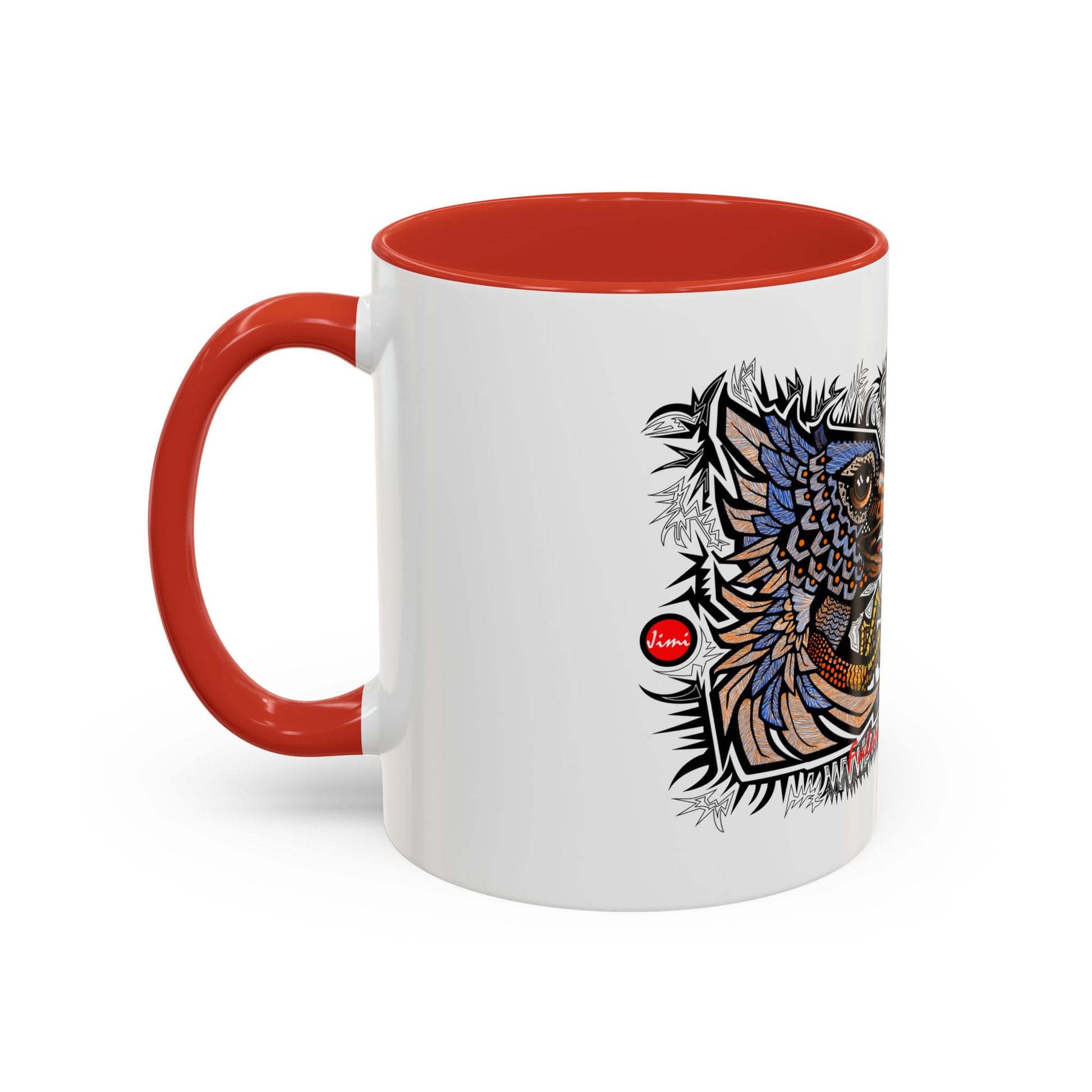 Vibrant Mythical Creatures Coffee Mug - Artistic Accent, Gift for Coffee Lovers, Colorful Design for Home Decor, Unique Present