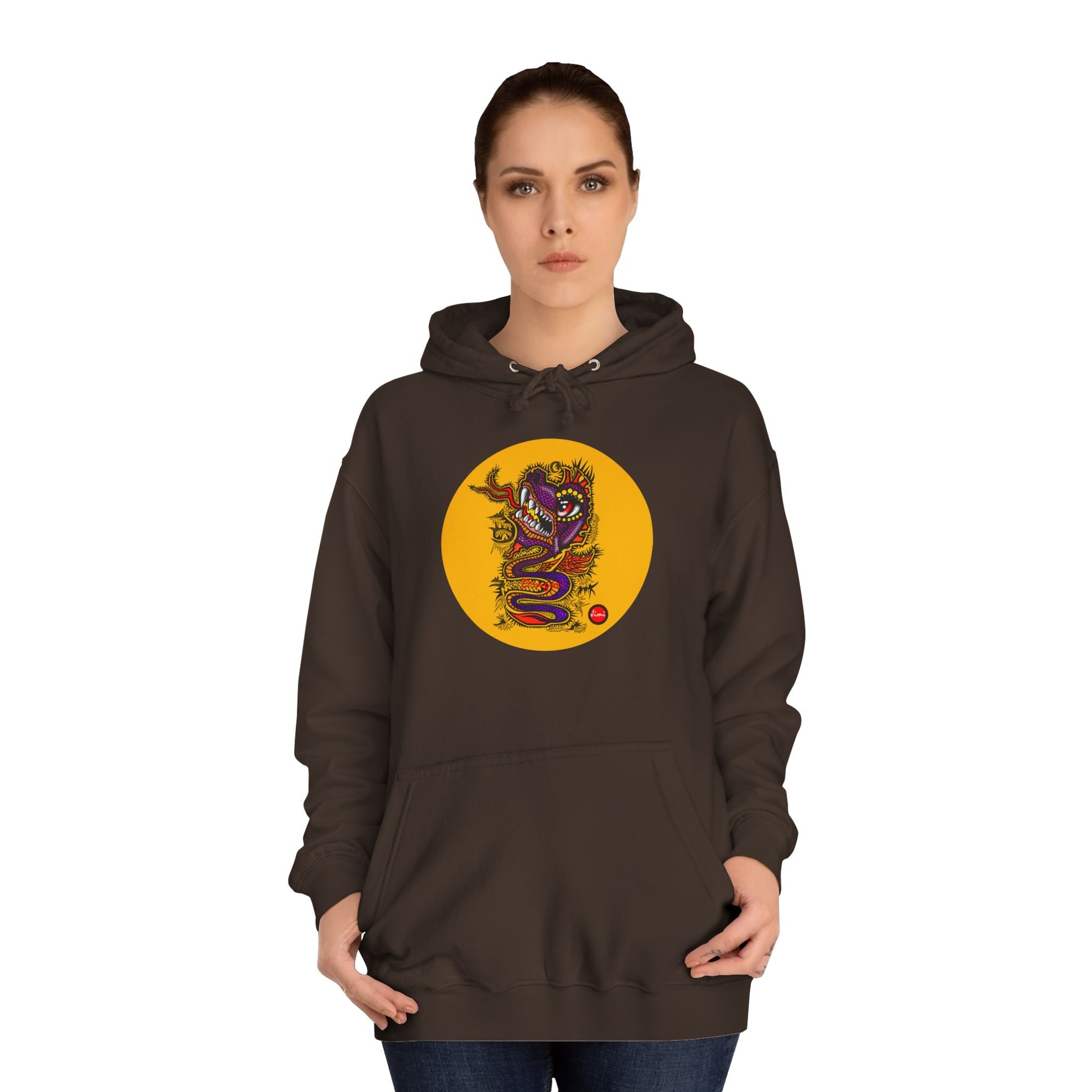 Vibrant Graphic College Hoodie, Unisex Sweatshirt, Casual College Apparel, Perfect for Students and Alumni, Comfortable Everyday Wear