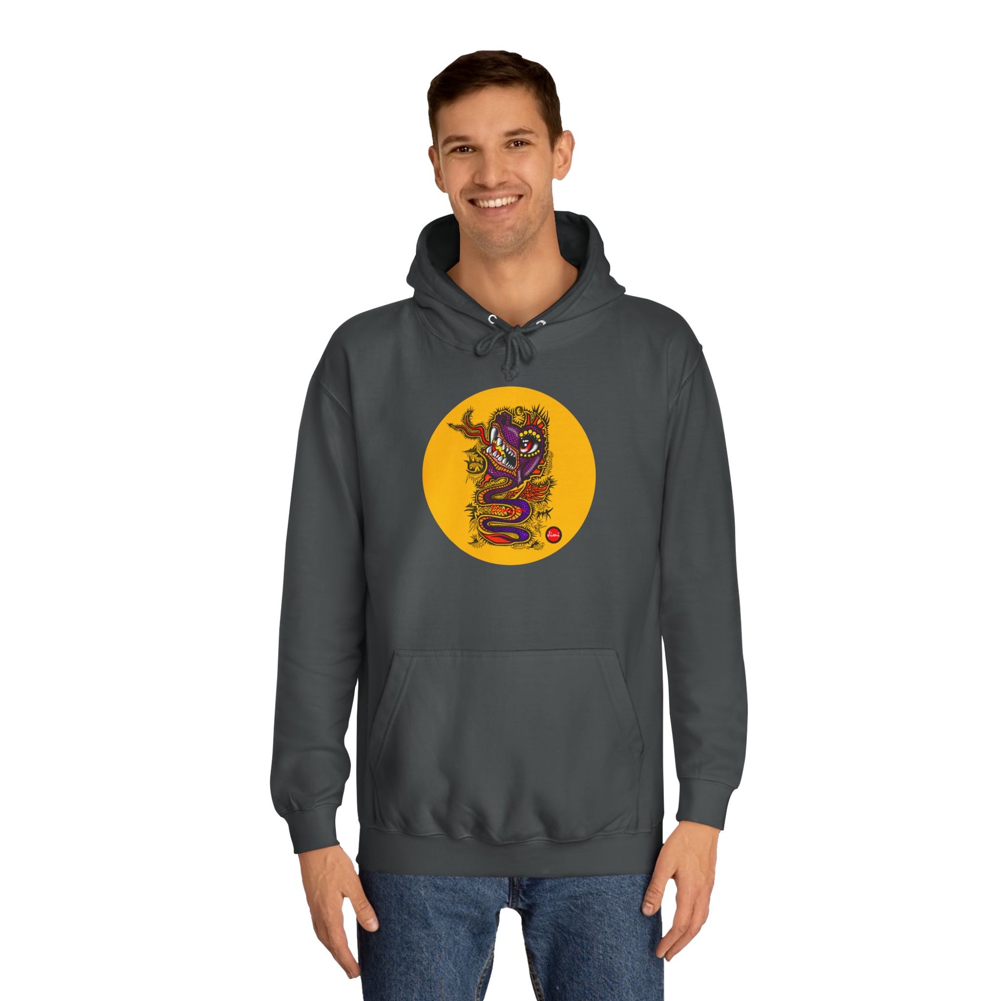 Vibrant Graphic College Hoodie, Unisex Sweatshirt, Casual College Apparel, Perfect for Students and Alumni, Comfortable Everyday Wear