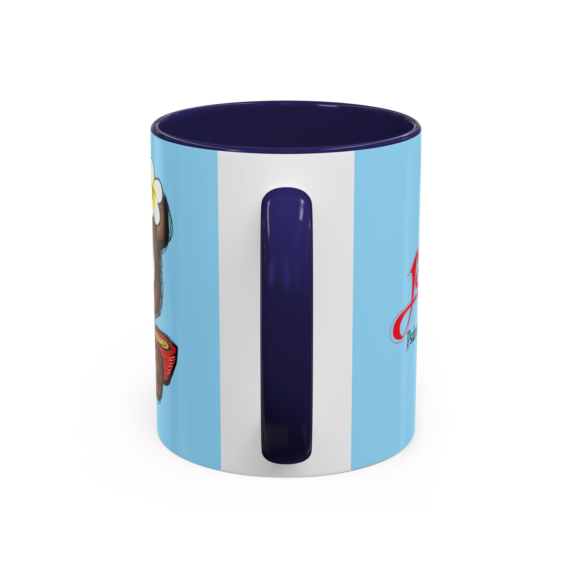 Coffee Mug — Cute Teddy Bear with Ukulele & 'Christ' Script Accent (11/15oz)