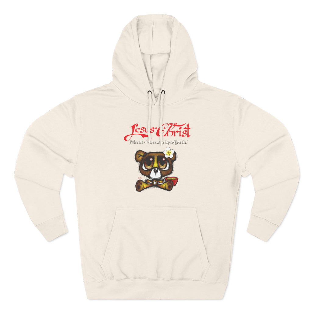 Christian Bear Hoodie – "Jesus Christ" Psalm 23 Inspirational Fleece Pullover