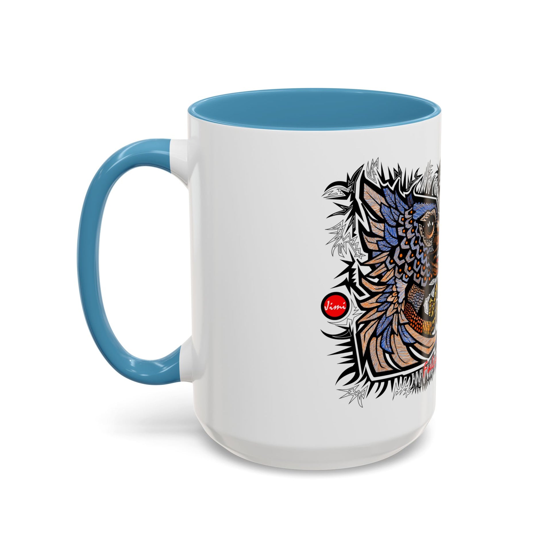 Vibrant Mythical Creatures Coffee Mug - Artistic Accent, Gift for Coffee Lovers, Colorful Design for Home Decor, Unique Present