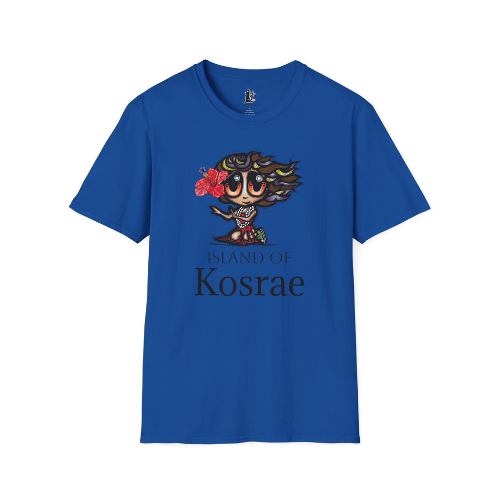 Kosrae Hula Girl T-Shirt — Island of Kosrae Cute Cartoon Island Vibes