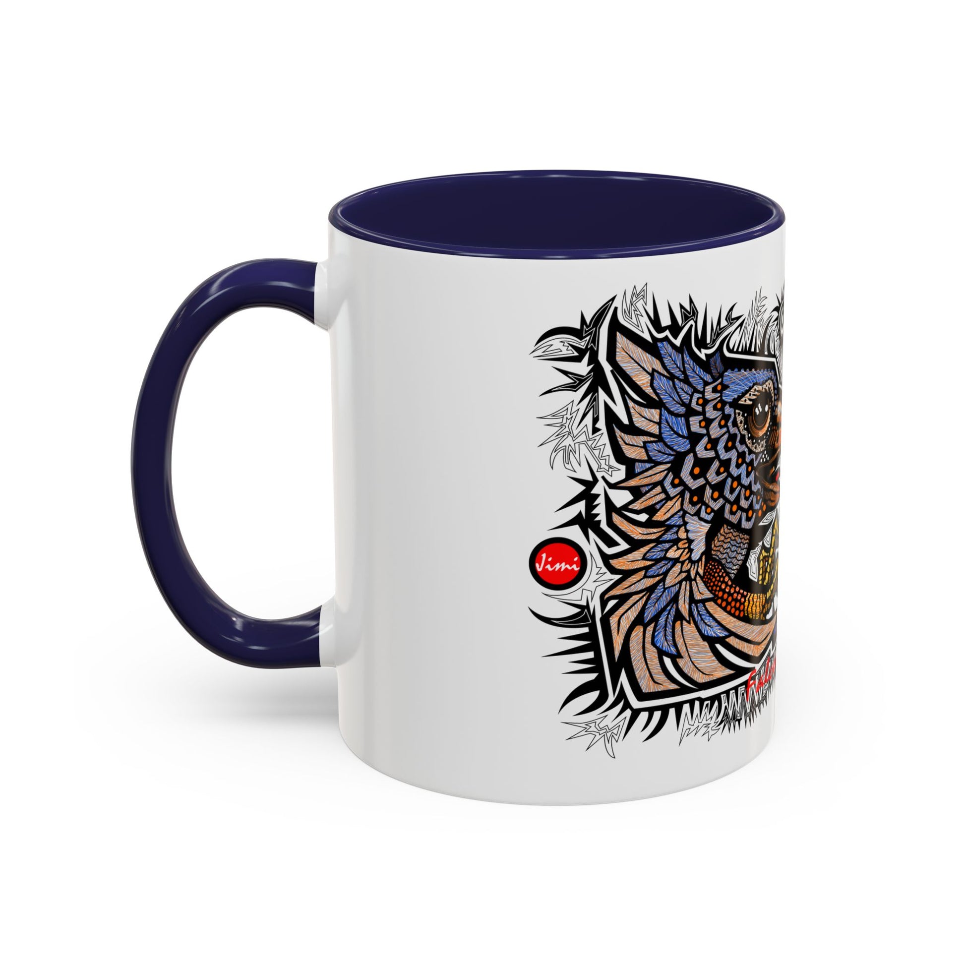 Vibrant Mythical Creatures Coffee Mug - Artistic Accent, Gift for Coffee Lovers, Colorful Design for Home Decor, Unique Present