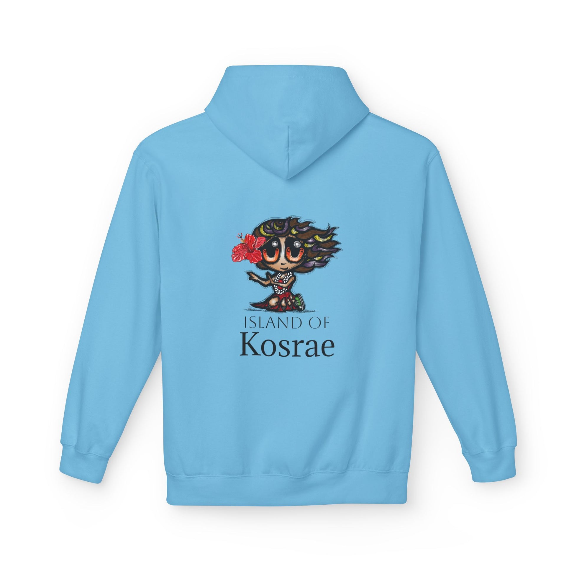 Kosrae Island Hoodie — Tropical Floral Island Graphic Sweatshirt