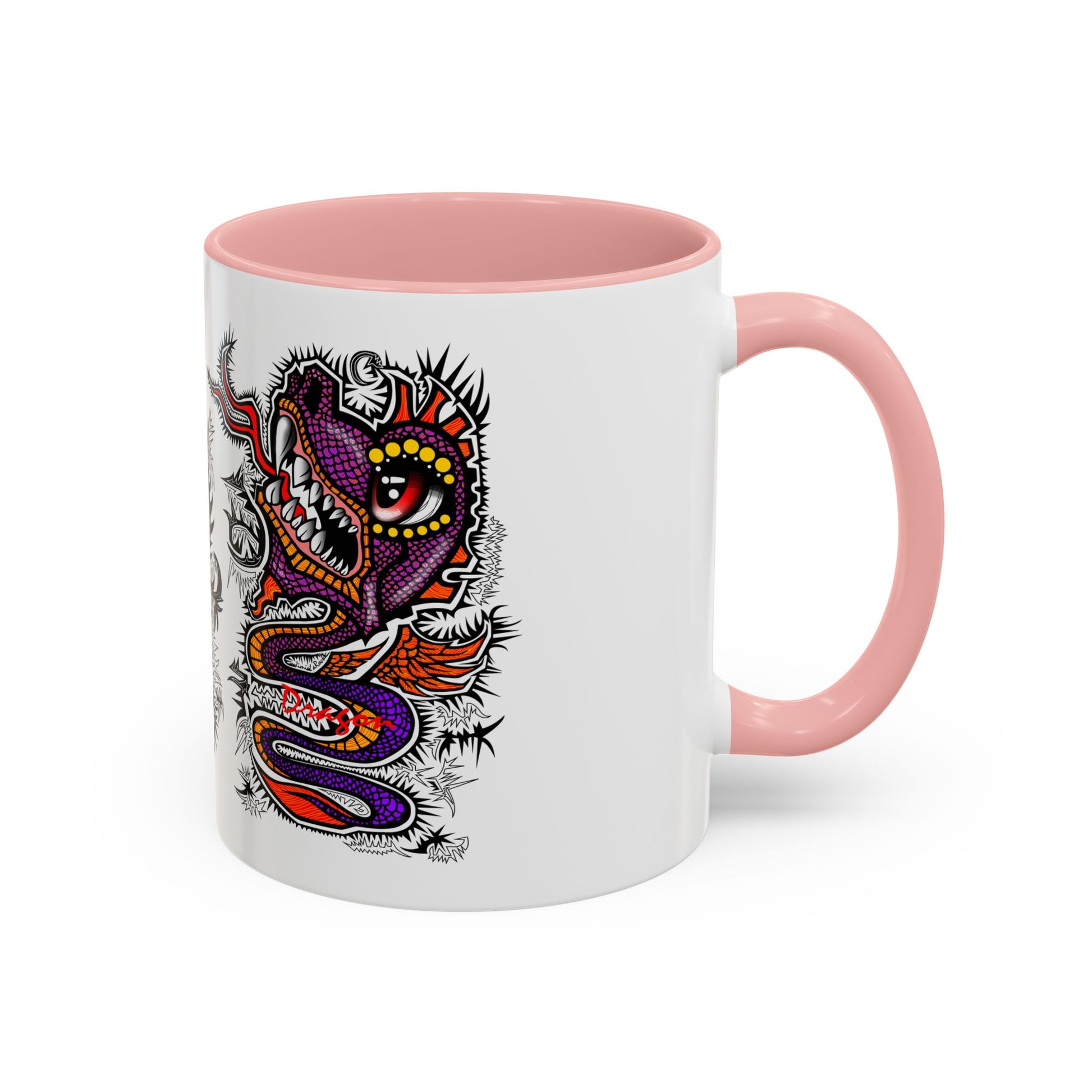 Vibrant Mythical Creatures Coffee Mug - Artistic Accent, Gift for Coffee Lovers, Colorful Design for Home Decor, Unique Present