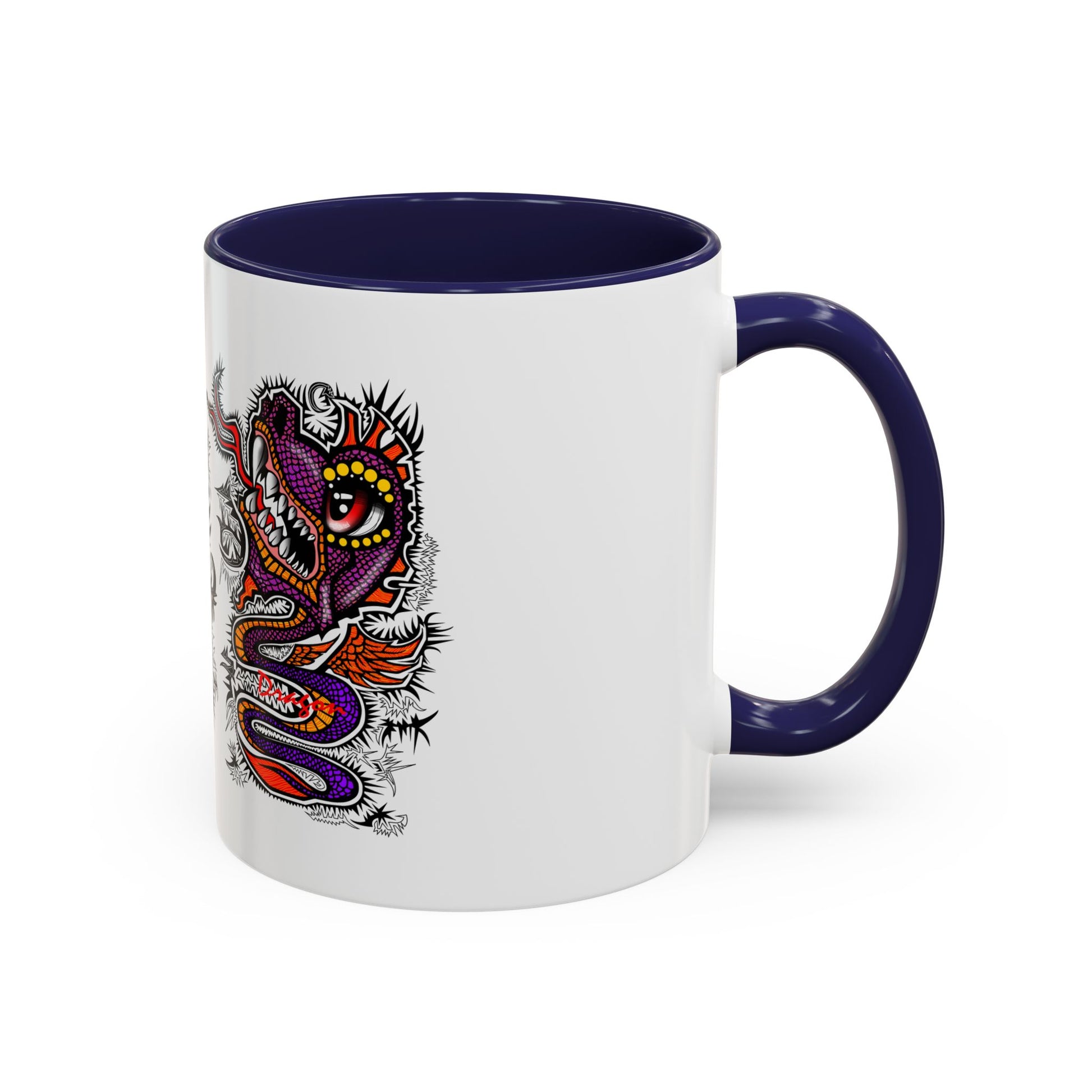 Vibrant Mythical Creatures Coffee Mug - Artistic Accent, Gift for Coffee Lovers, Colorful Design for Home Decor, Unique Present