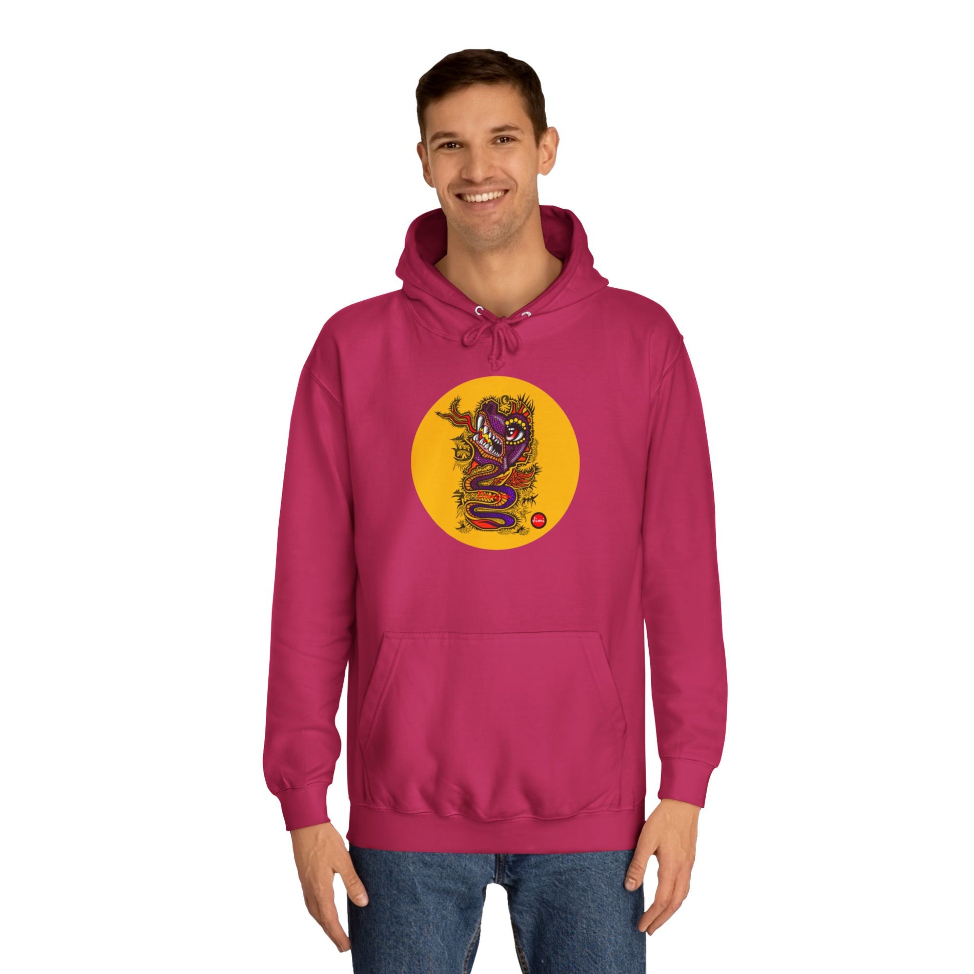 Vibrant Graphic College Hoodie, Unisex Sweatshirt, Casual College Apparel, Perfect for Students and Alumni, Comfortable Everyday Wear