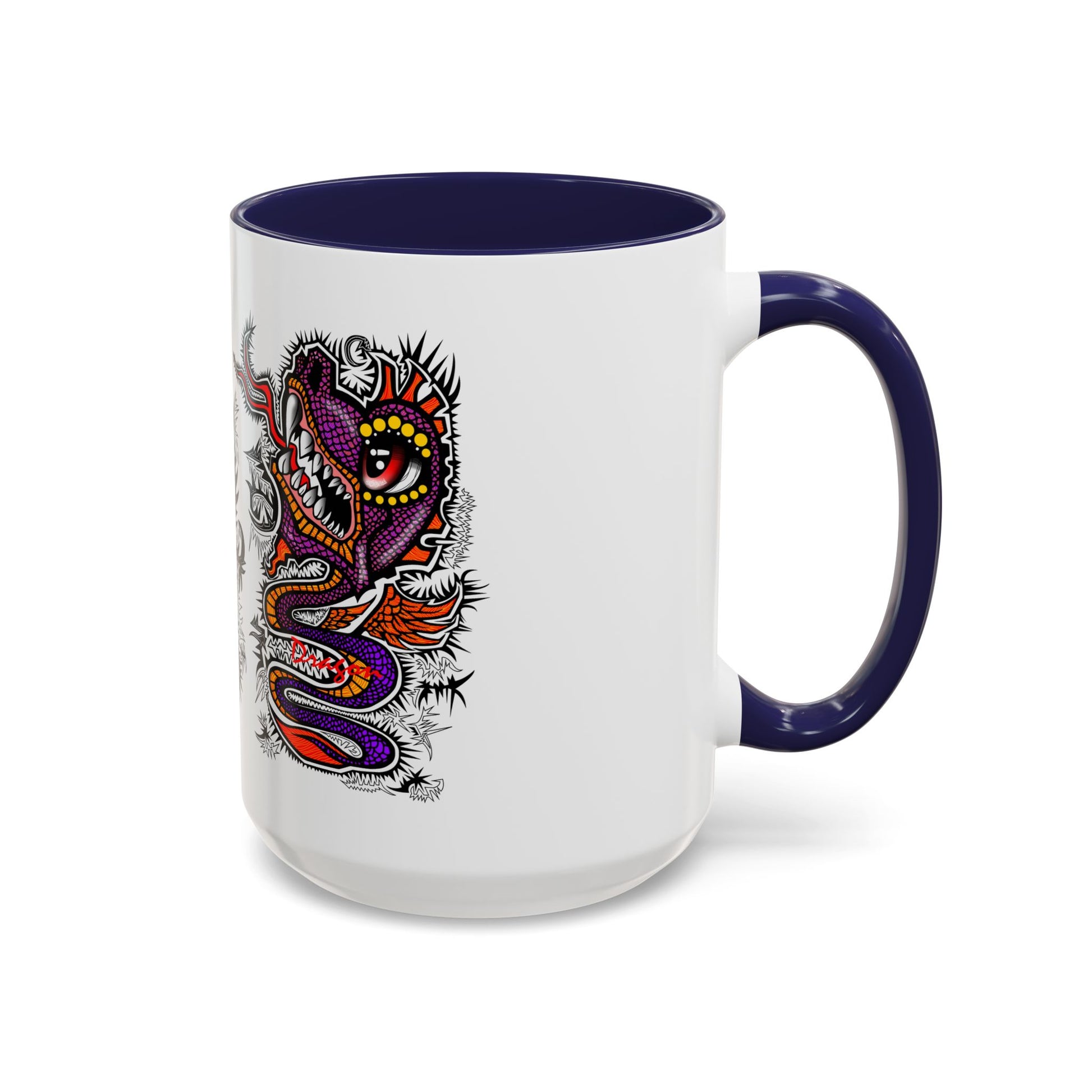 Vibrant Mythical Creatures Coffee Mug - Artistic Accent, Gift for Coffee Lovers, Colorful Design for Home Decor, Unique Present