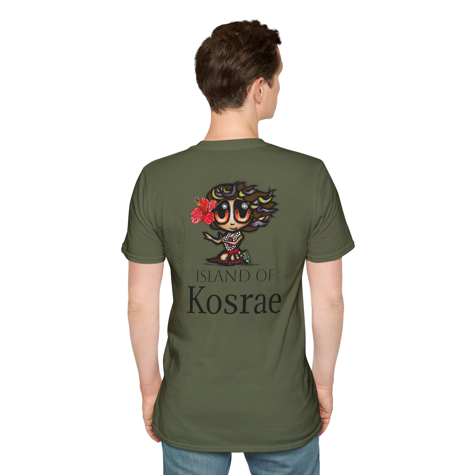 Kosrae Hula Girl T-Shirt — Island of Kosrae Cute Cartoon Island Vibes