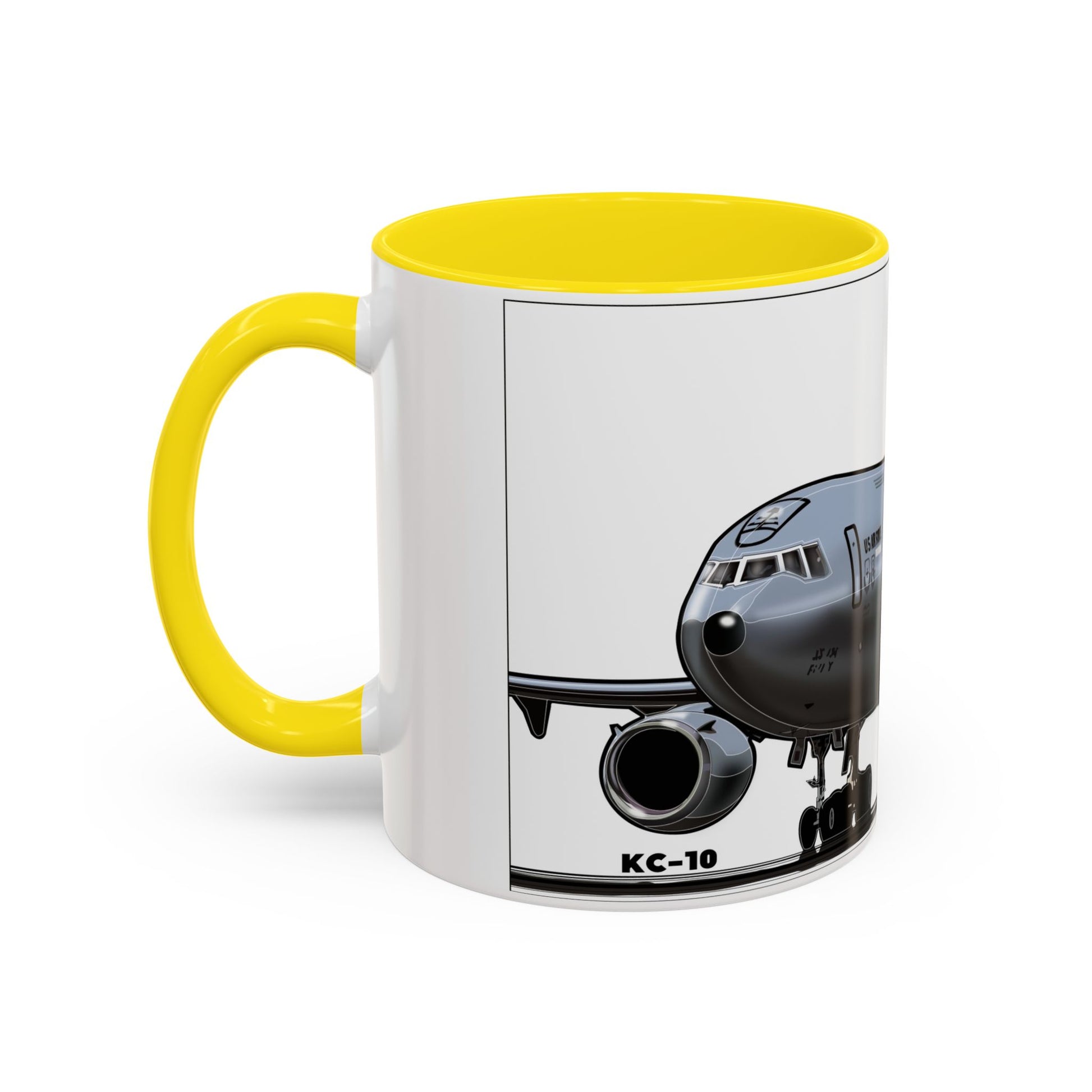 Airplane Lover's Accent Coffee Mug | Travel Gift, Aviation Decor, Pilot Present, Unique Coffee Cup, Jet Enthusiast Mug