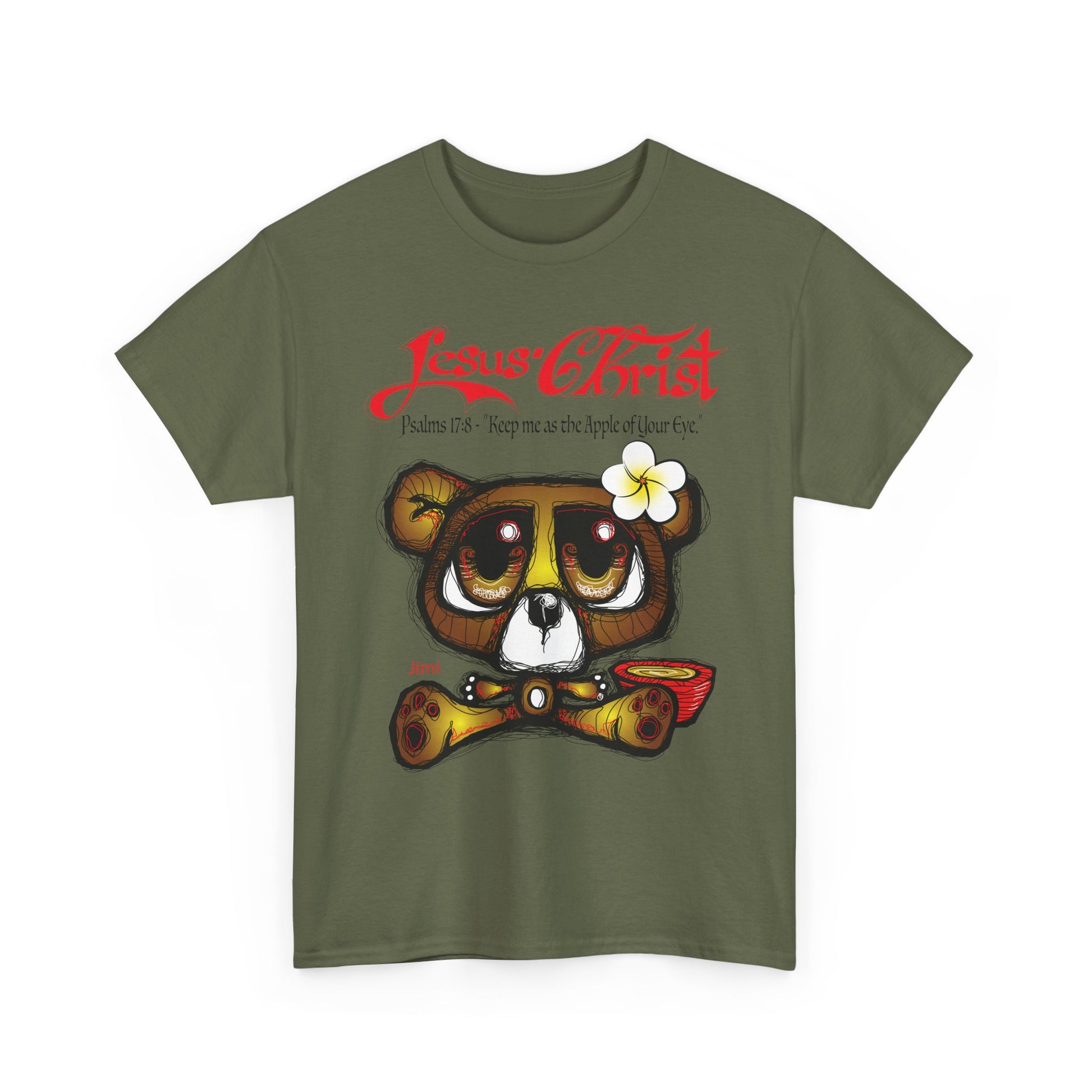 Christian Bear T-Shirt — "Jesus Christ" Psalm 73 Inspirational Faith Tee
